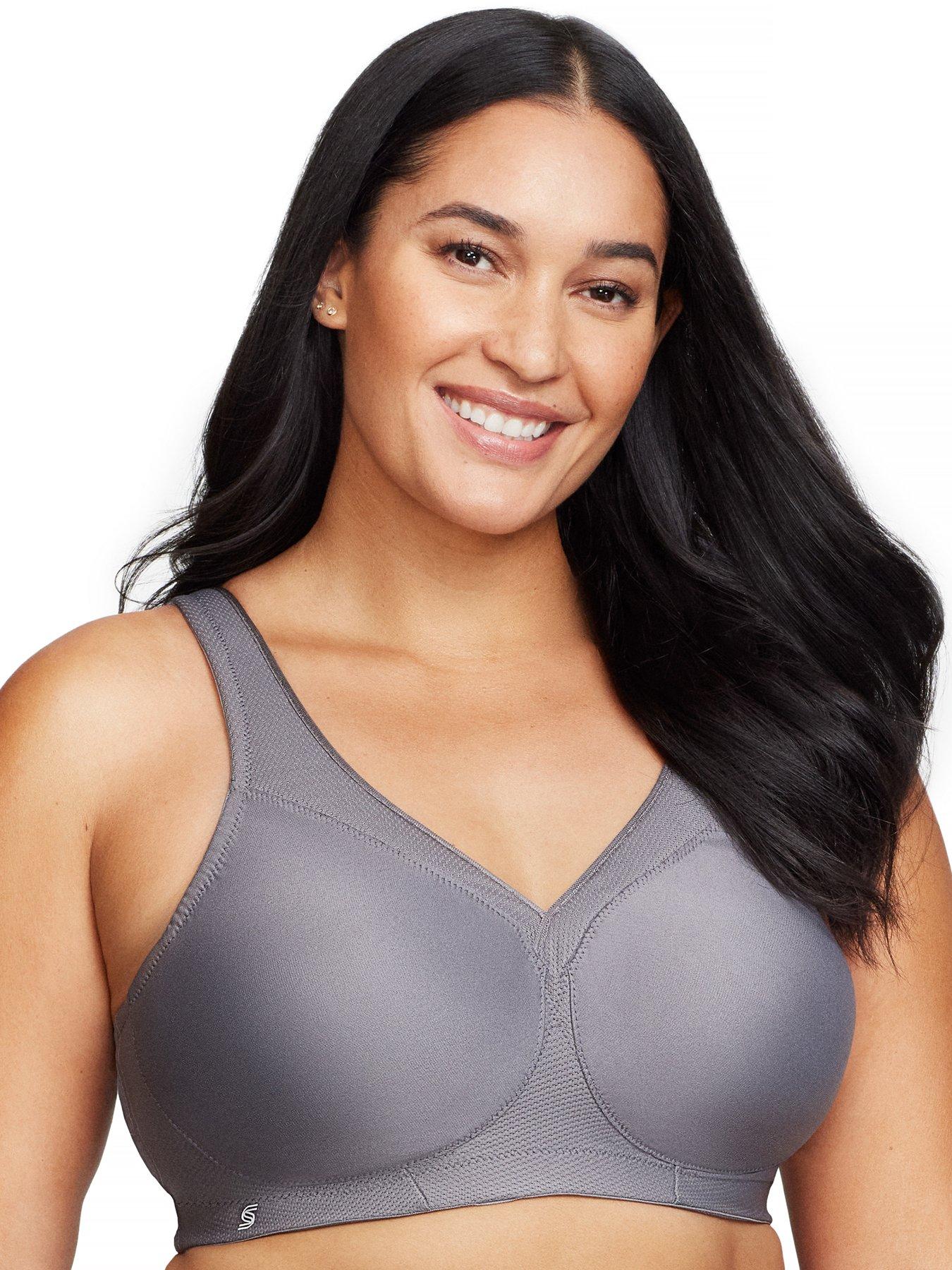  image of glamorise-1006-sport-bra-charcoal-grey