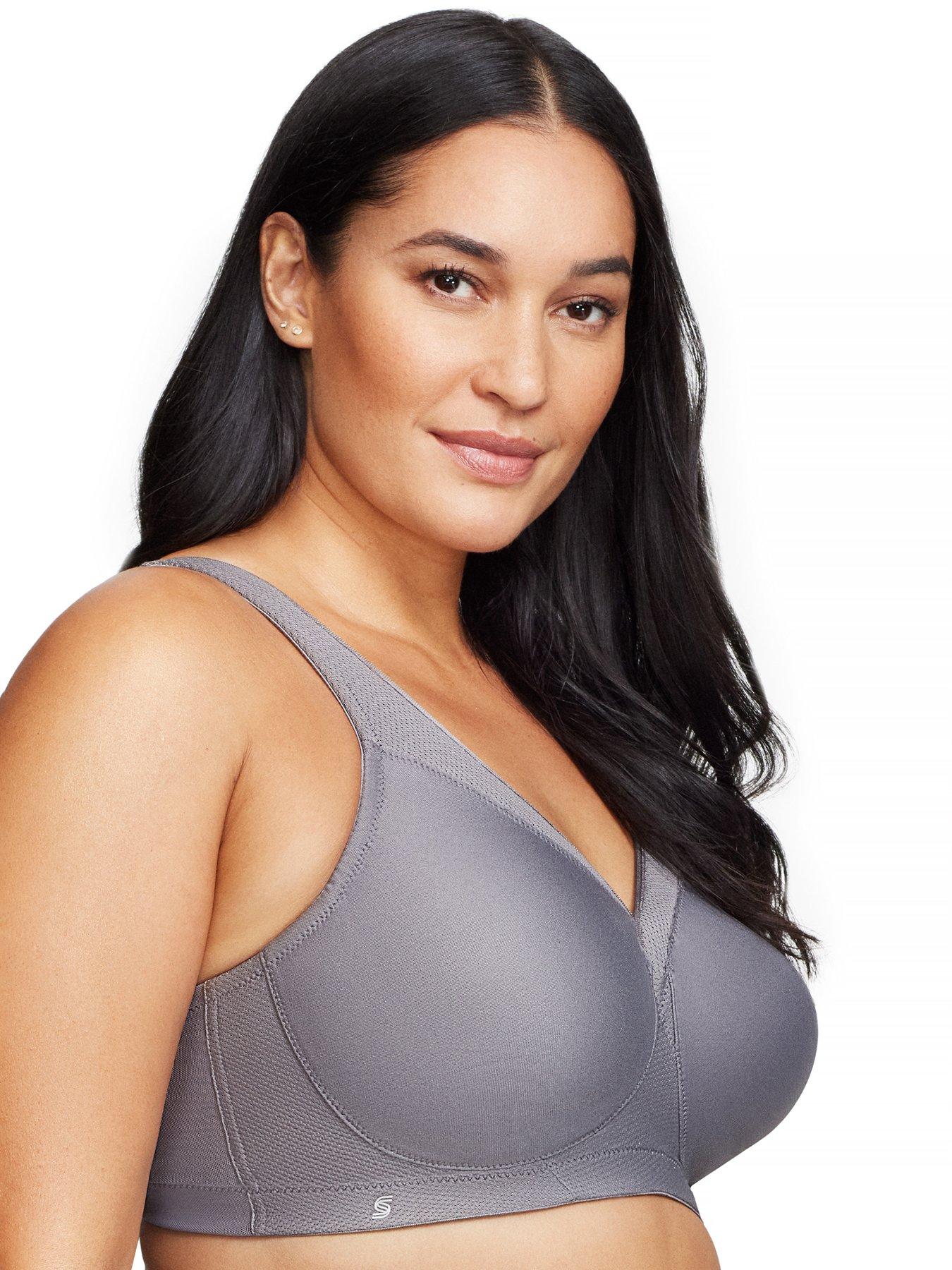  image of glamorise-1006-sport-bra-charcoal-grey