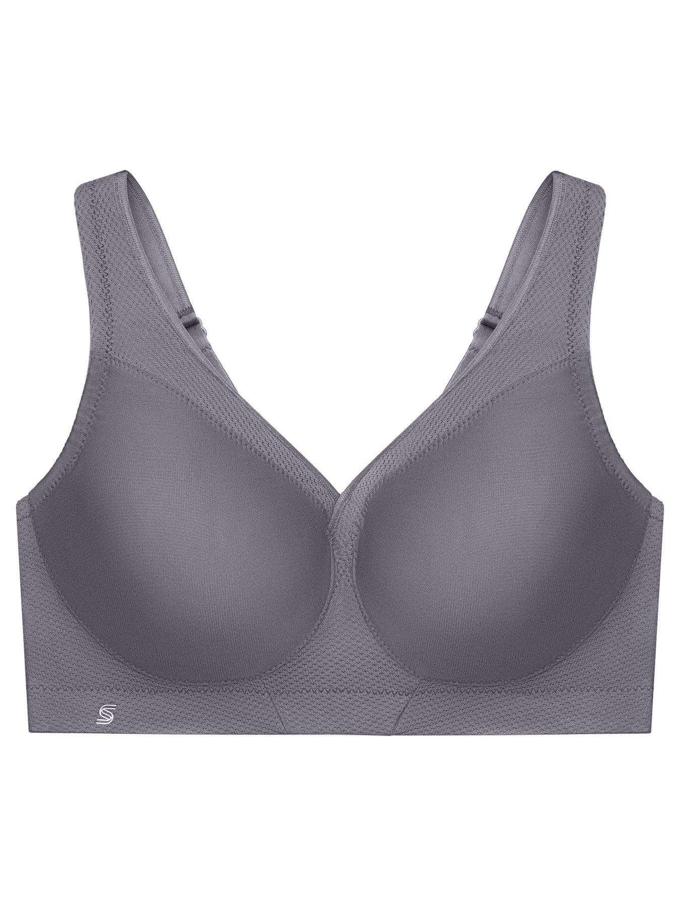  image of glamorise-1006-sport-bra-charcoal-grey