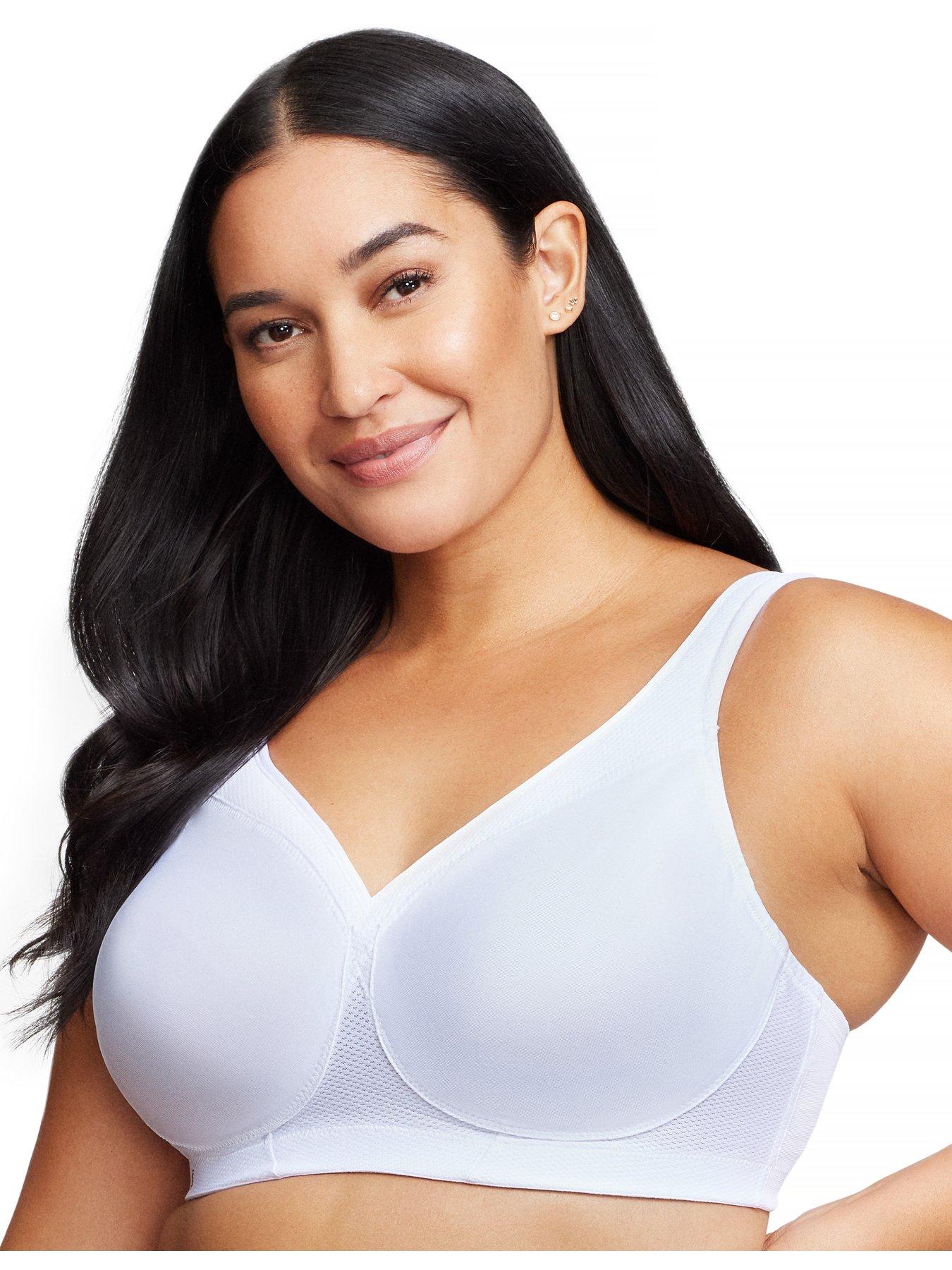  image of glamorise-1006-sport-bra-white