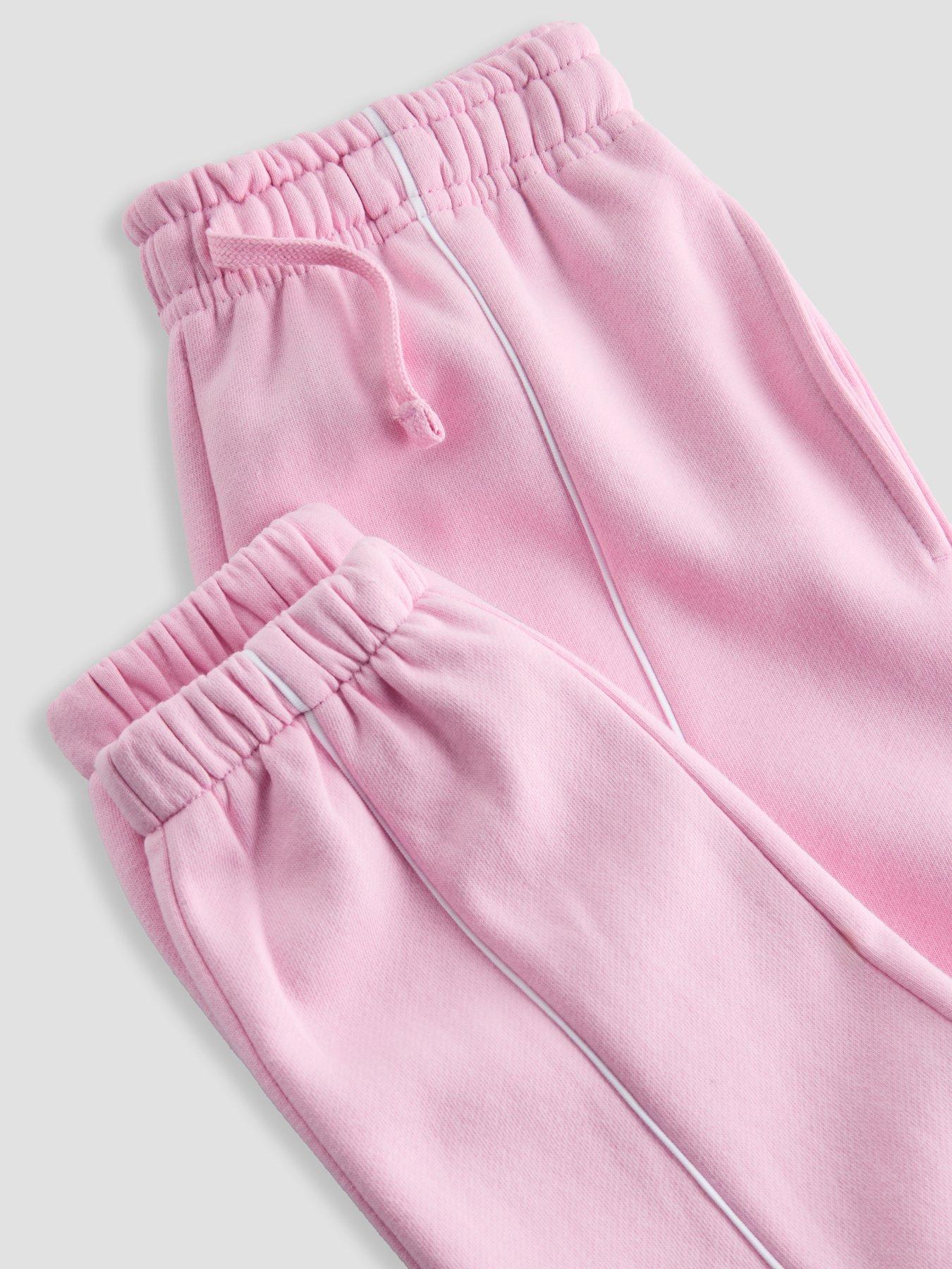 Image 3 of 4 of The Very Collection Girls Sweat Front Piping Detail Jogger - Pink