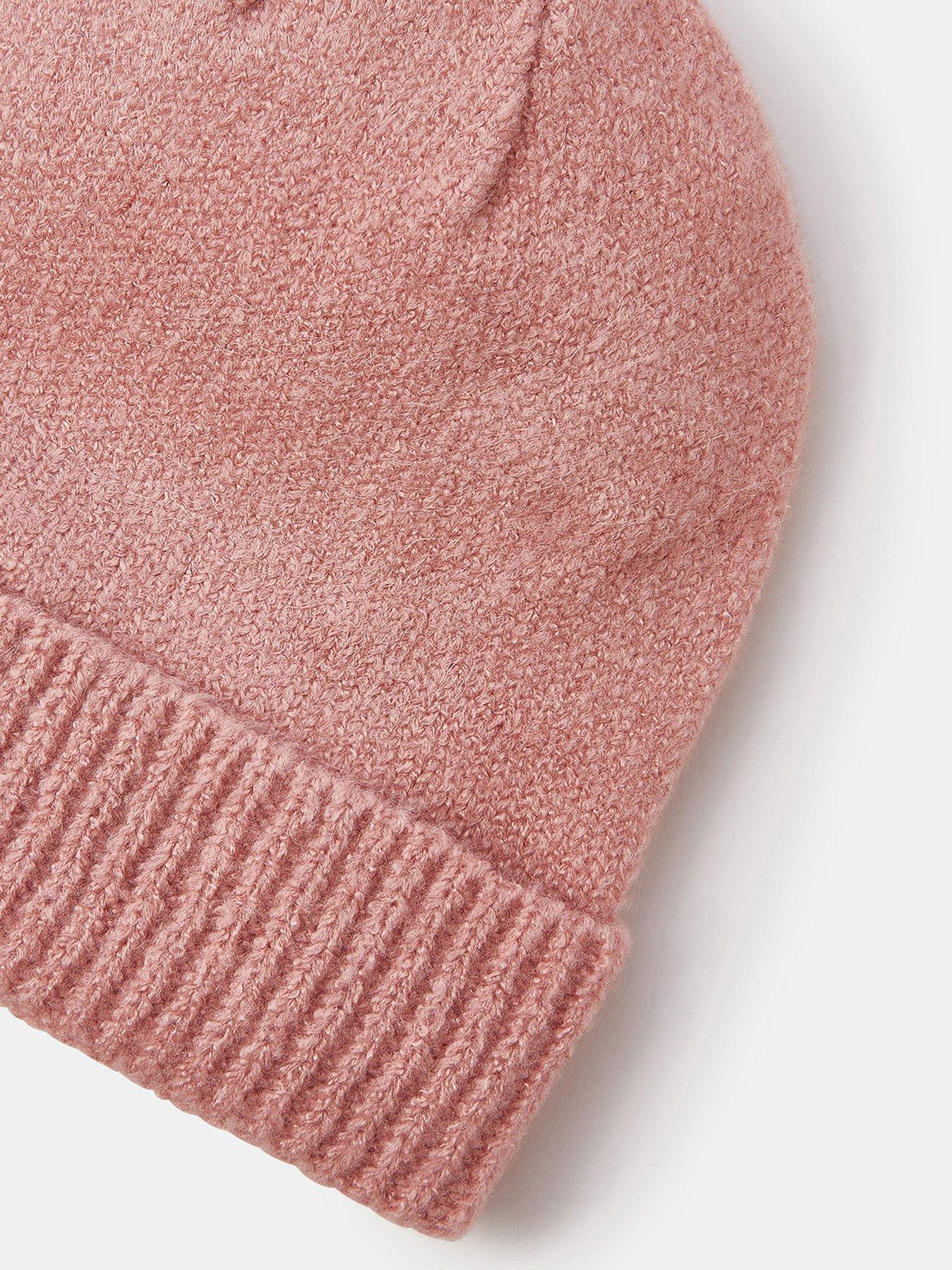 Image 3 of 3 of Accessorize Plain Beanie Hat - Pink