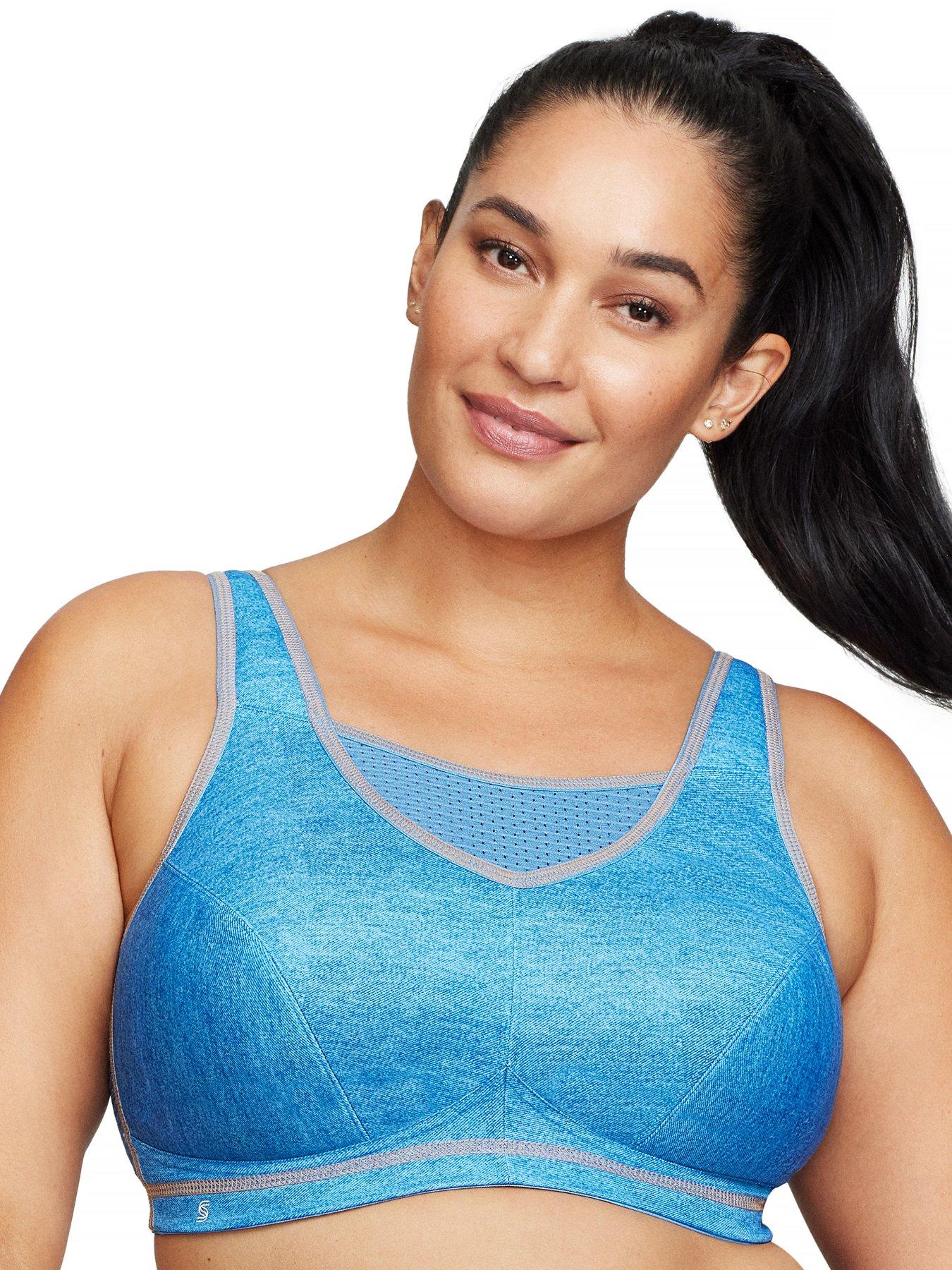 undefined Glamorise 1067 Sport Bra - Light Denim