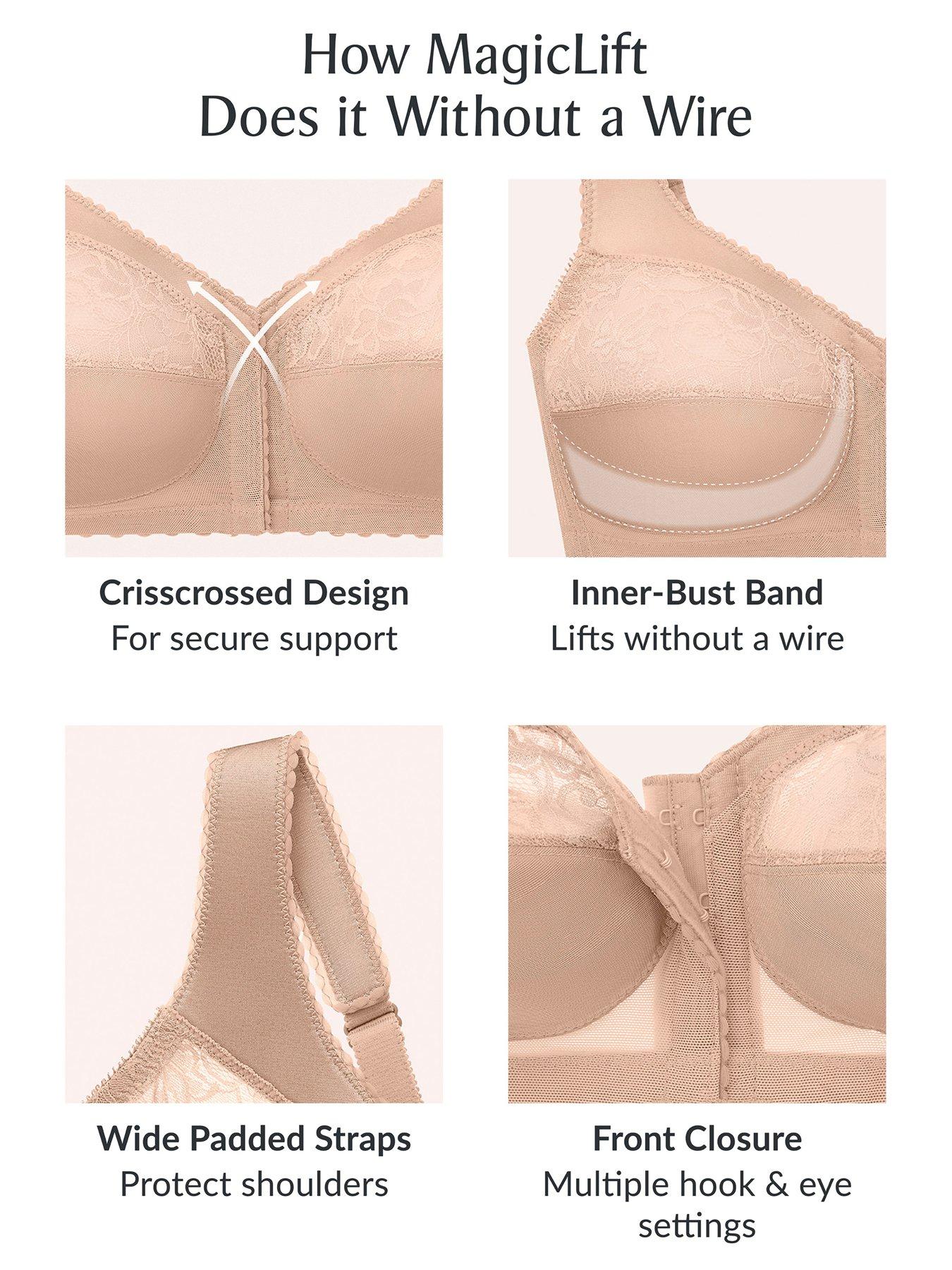  image of glamorise-1200-magic-support-lift-bra-white