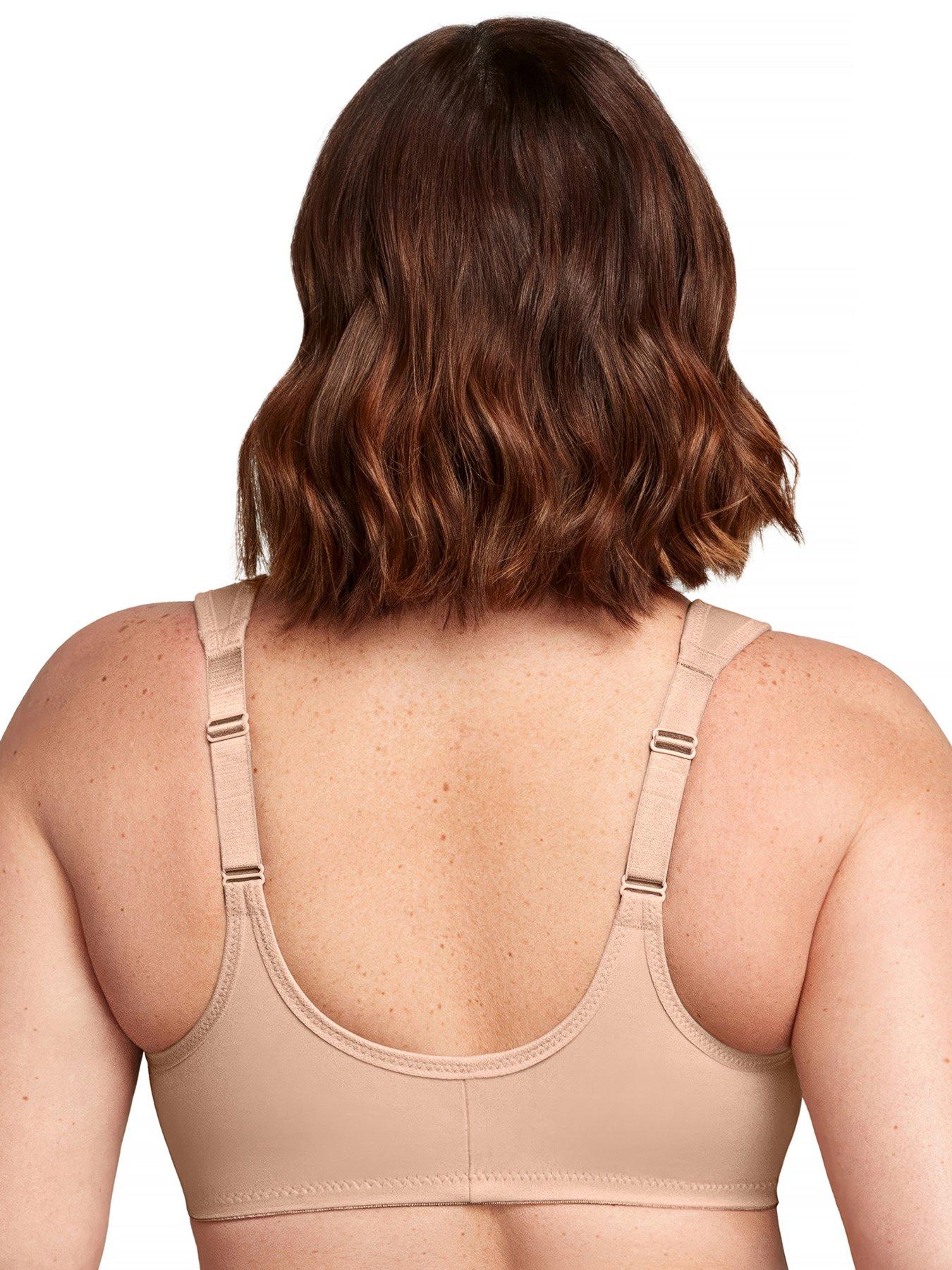  image of glamorise-1245-wonder-wire-bra-cafe-print