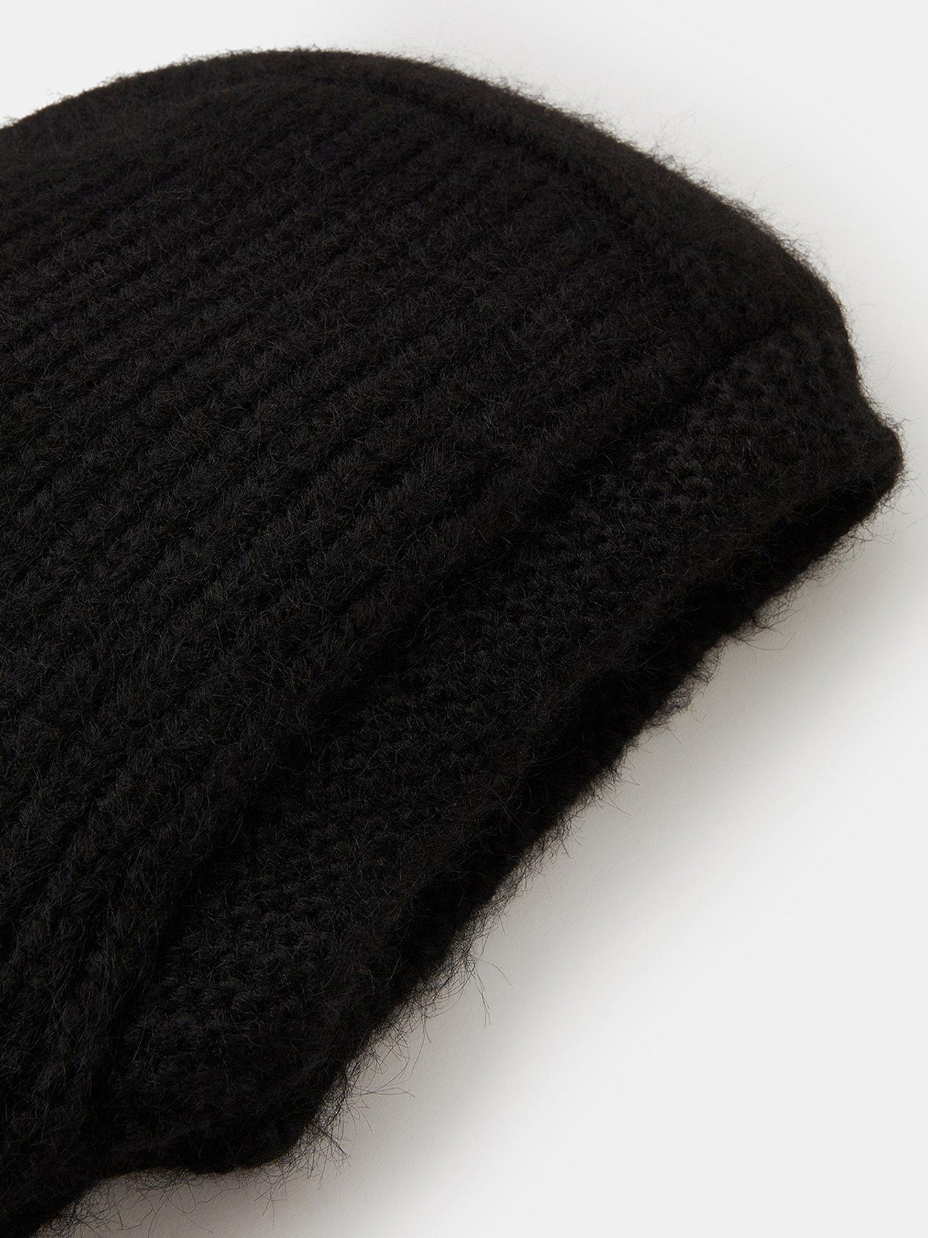  image of accessorize-knitted-bonnet-black