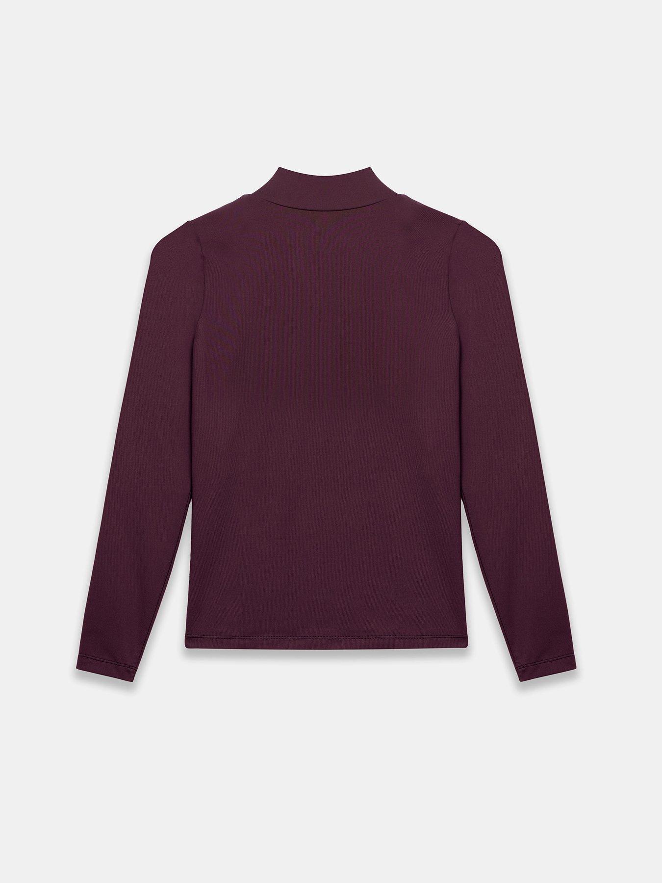 Image 6 of 6 of Mint Velvet High Neck Layering Top - Red