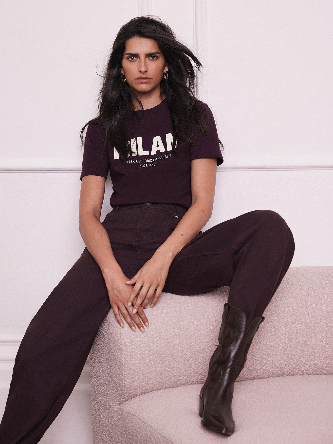 Mint Velvet Burgundy Milan T-Shirt - Red