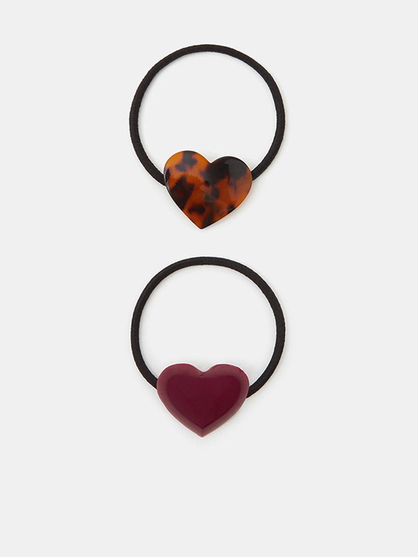 undefined 2-Pack Heart Hair Bands - Blue