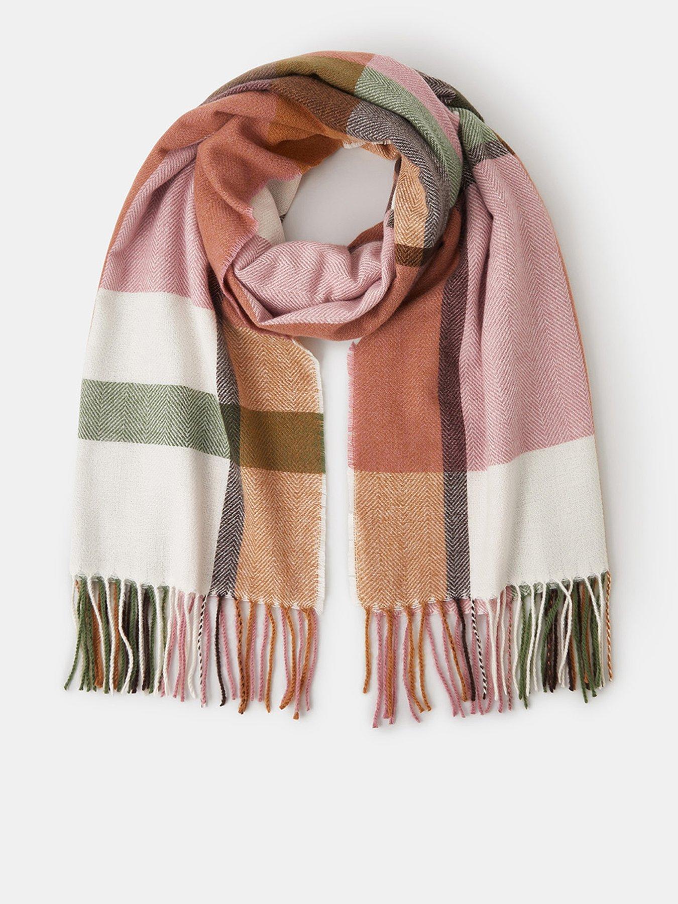 Image 1 of 3 of Accessorize Check Print Blanket Scarf - Multi