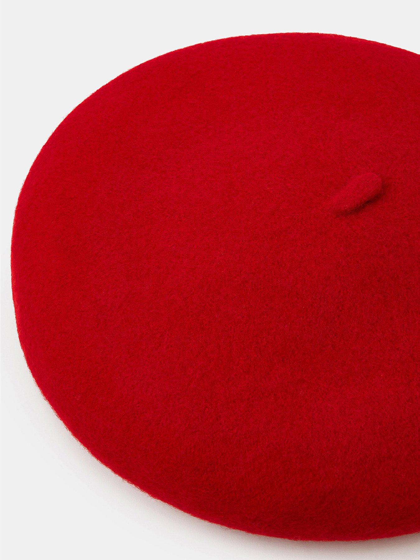 Image 4 of 4 of Accessorize Plain Wool Beret - Black