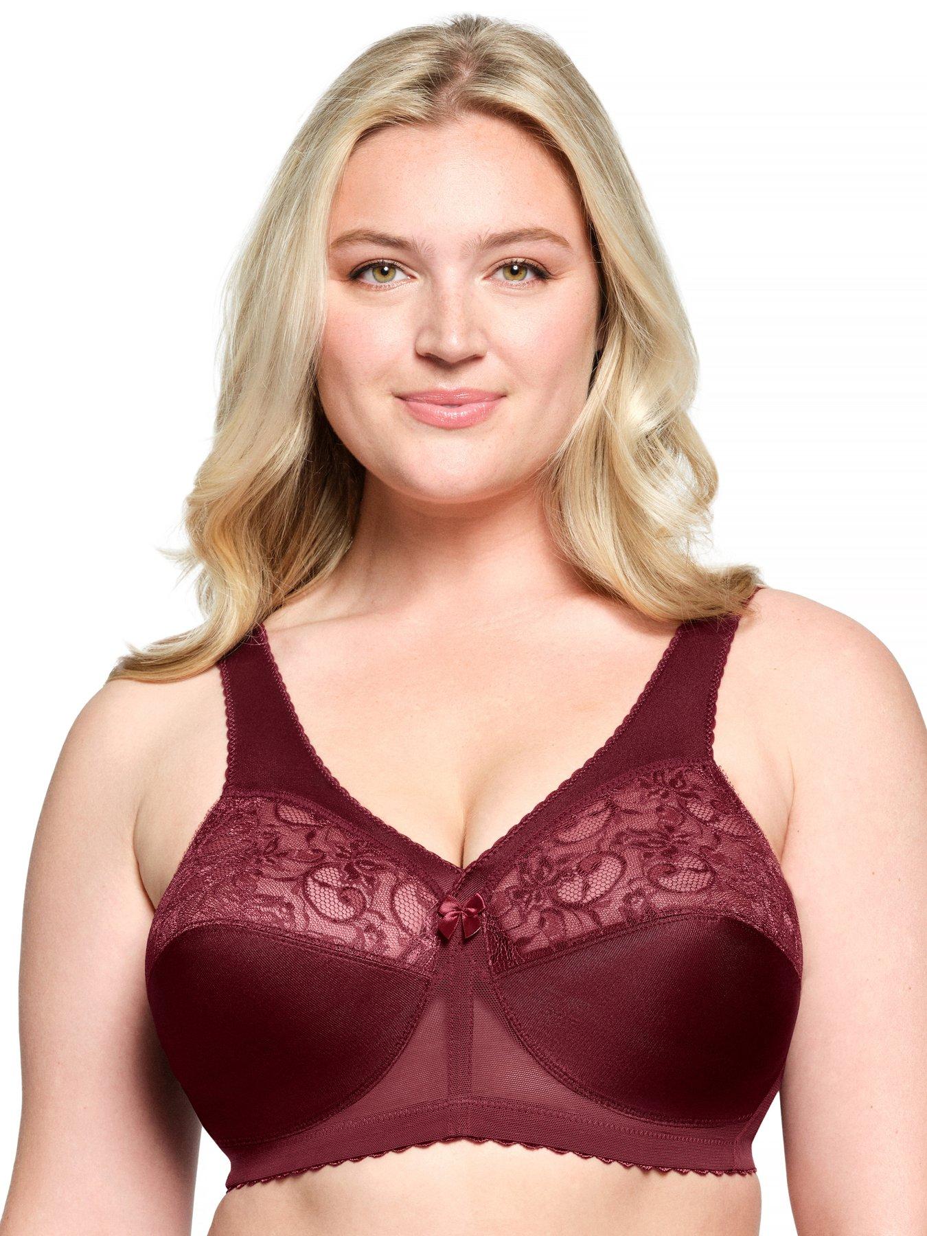 undefined Glamorise 1000 Magic Lift Bra (third Sizes) - Burgundy