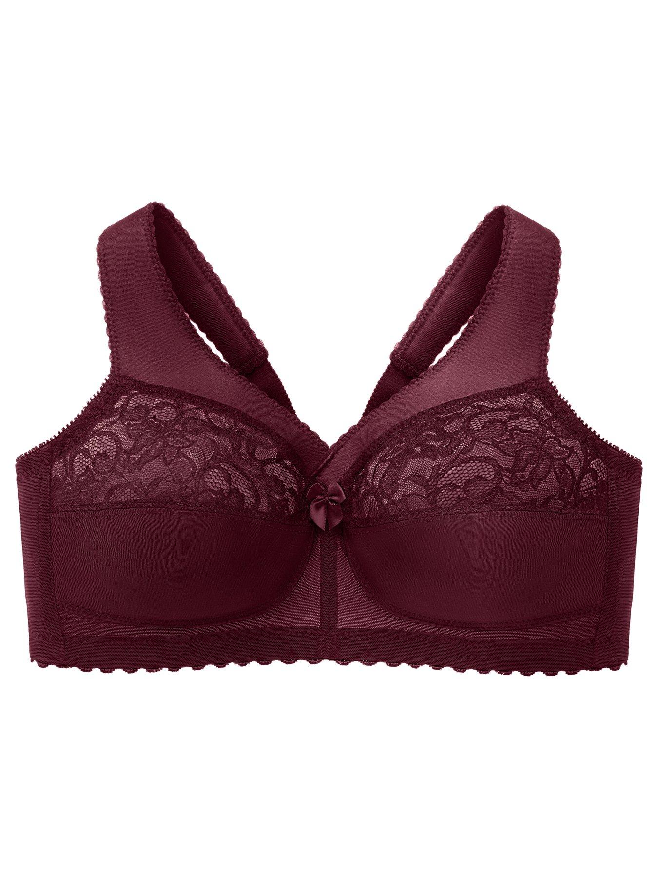  image of glamorise-1000-magic-lift-bra-burgundy
