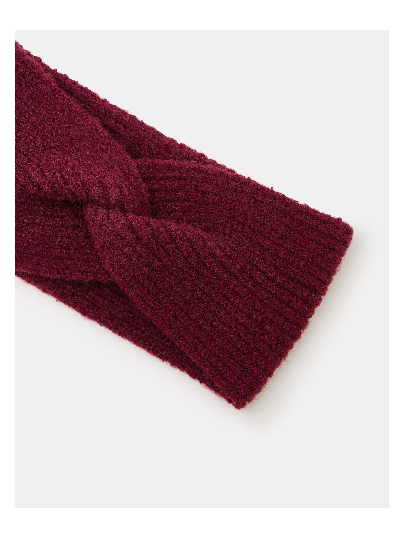  image of accessorize-soft-knit-bando-headband-burgundy