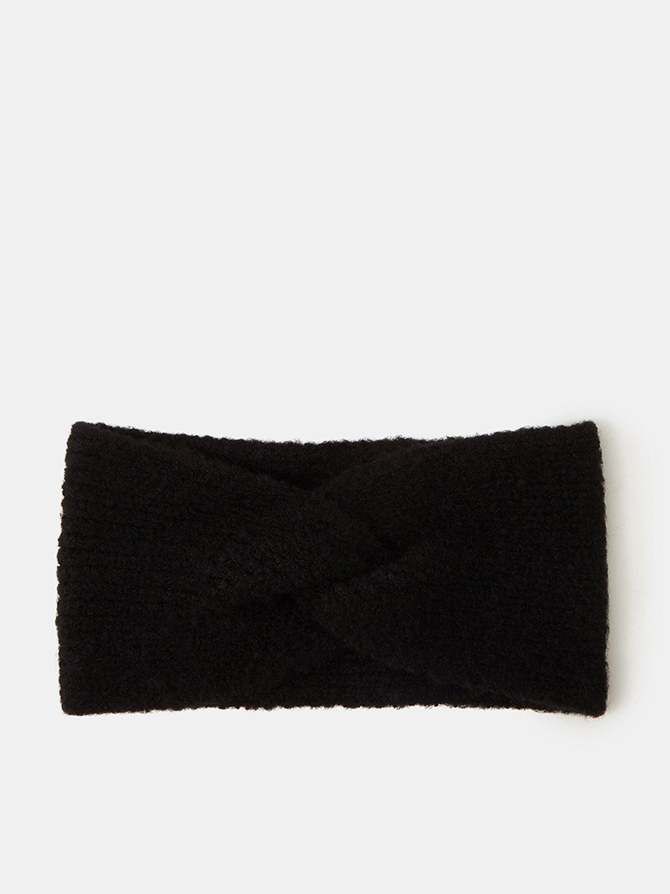 Image 1 of 3 of Accessorize Soft Knit Bando Headband - Black