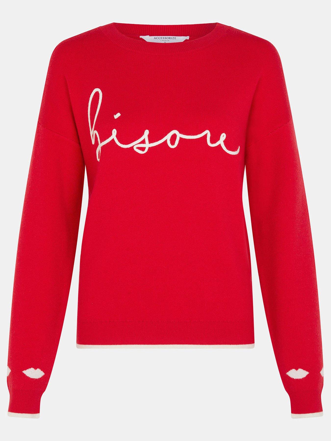 Image 3 of 5 of Accessorize Bisou Jumper - Red