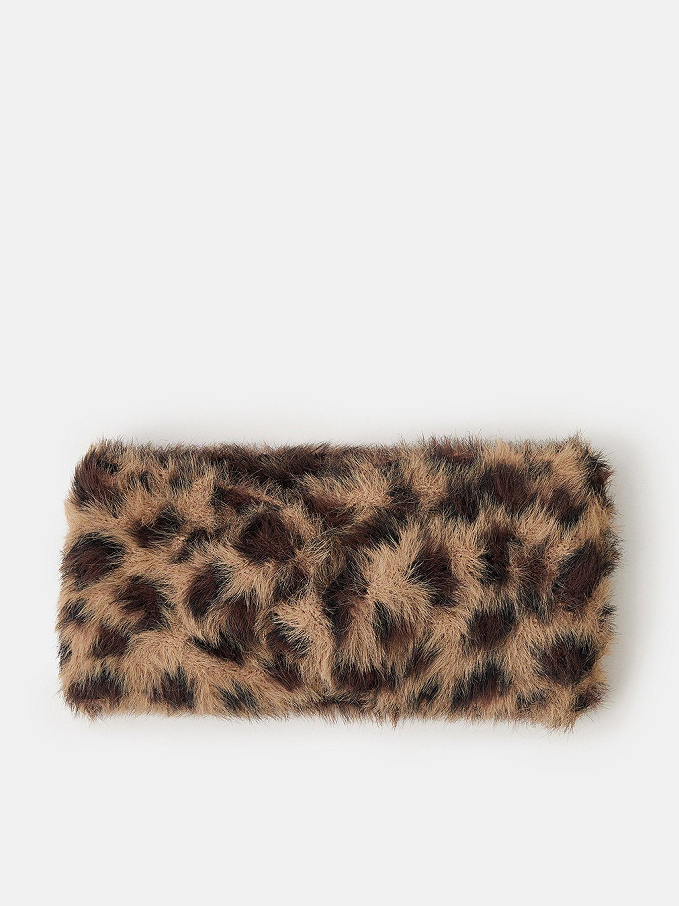 undefined Faux Fur Leopard Print Bando