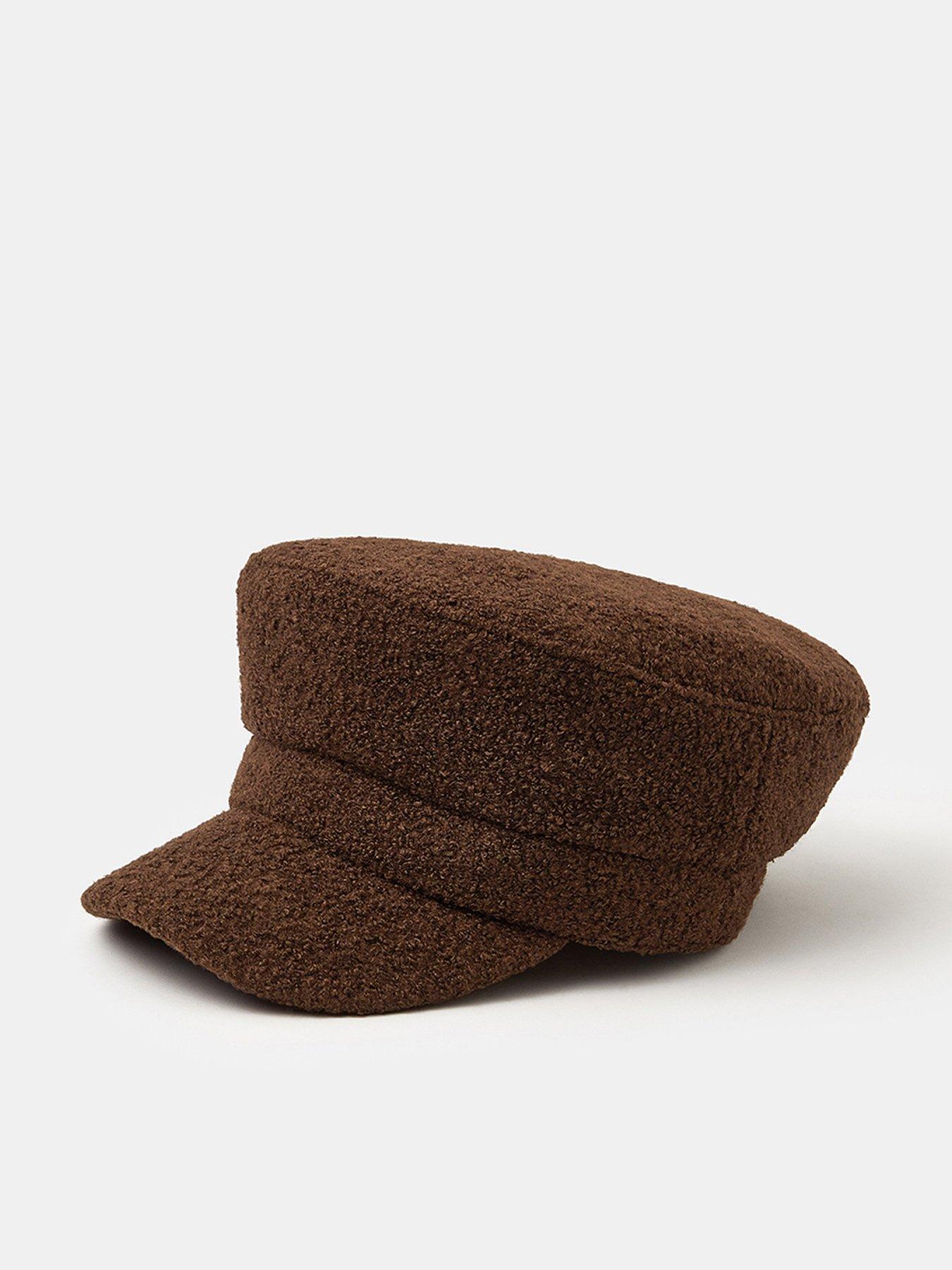 Accessorize Boucle Baker Boy Hat - Brown