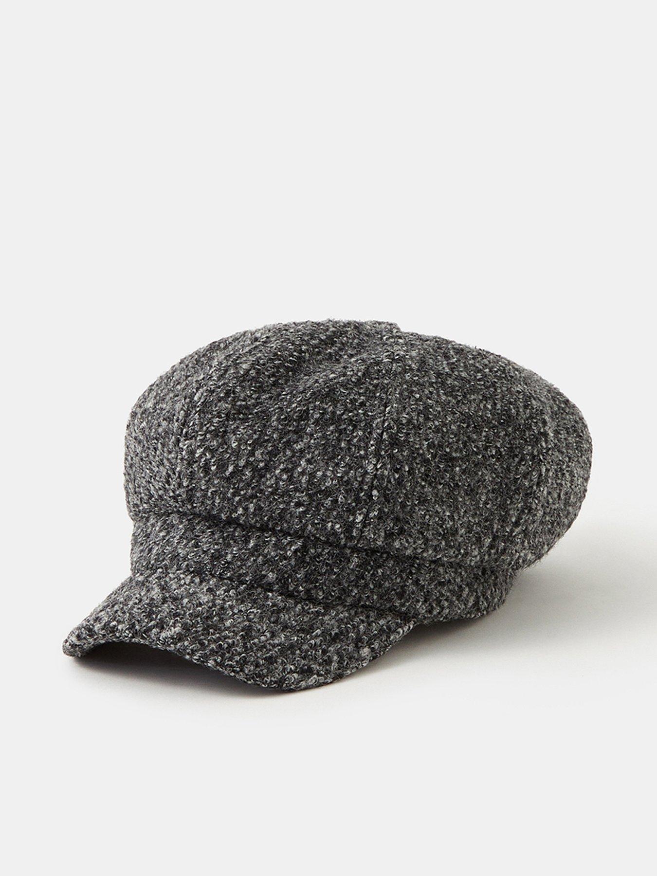 Accessorize Boucle Baker Boy Hat - Grey