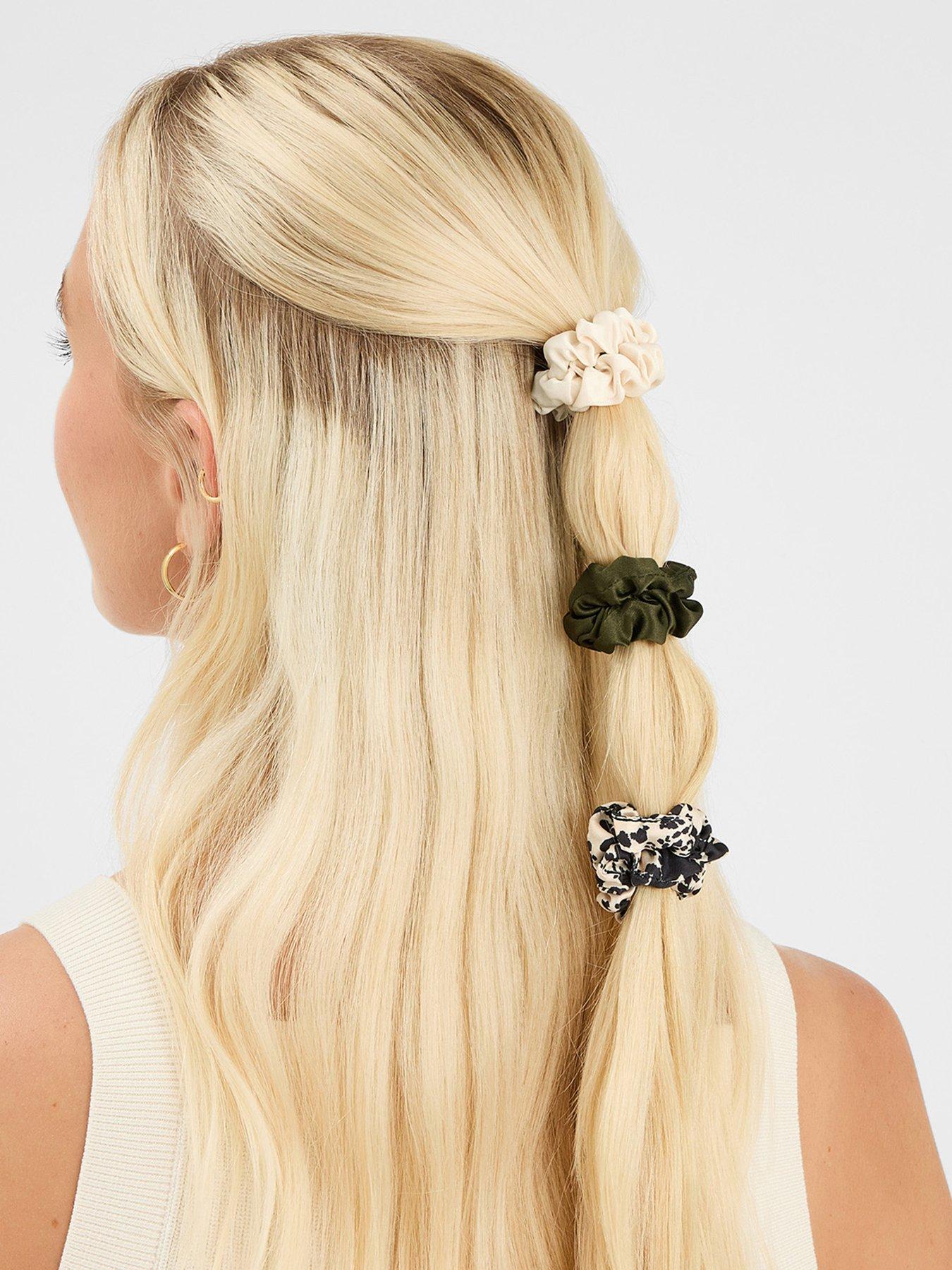 Image 2 of 3 of Accessorize 5-pack Mix Skinny Hair Scrunchies