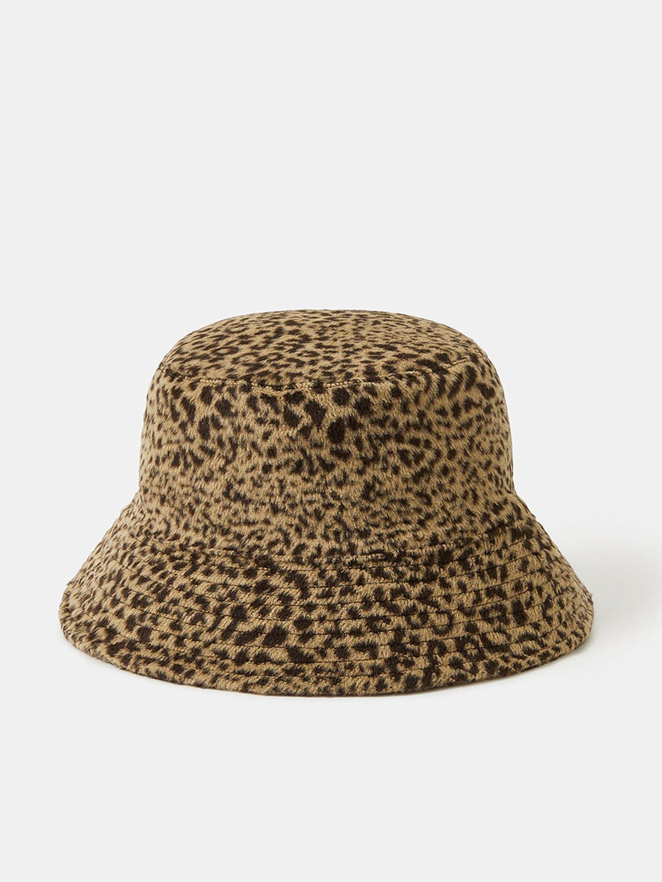 Accessorize Cheetah Print Bucket Hat - Brown