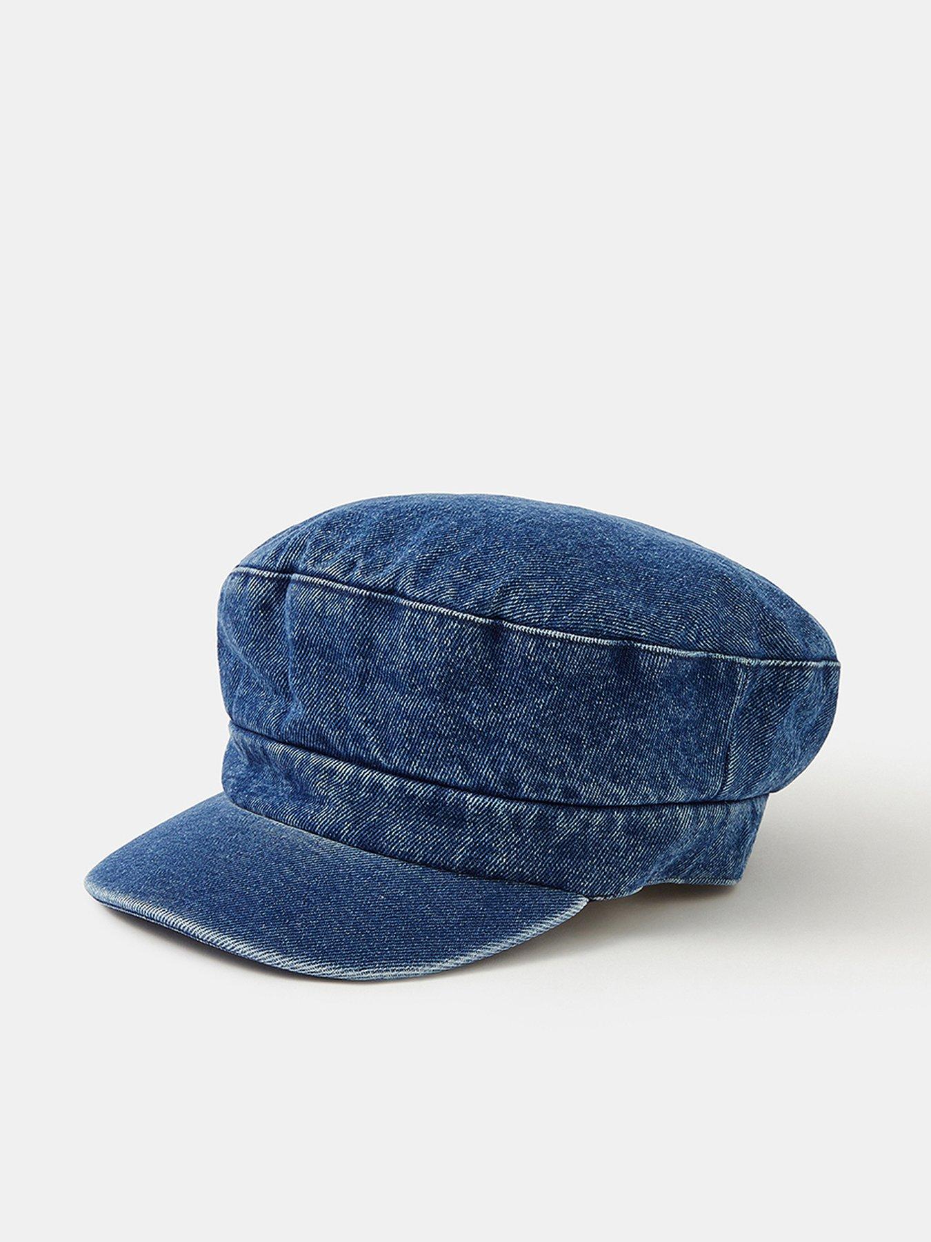 Accessorize Denim Baker Boy Hat - Blue