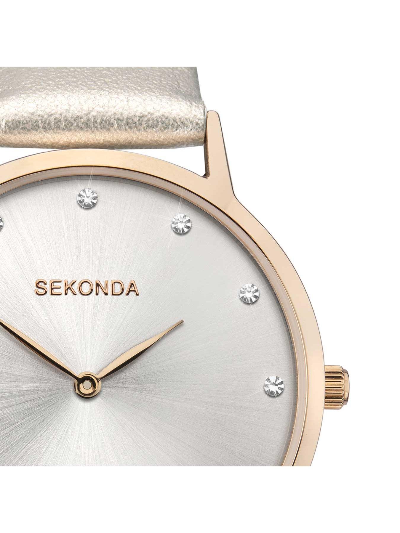 Image 2 of 6 of Sekonda Womens Mia Grey Polyurethane Bracelet with Silver Dial Analogue Watch