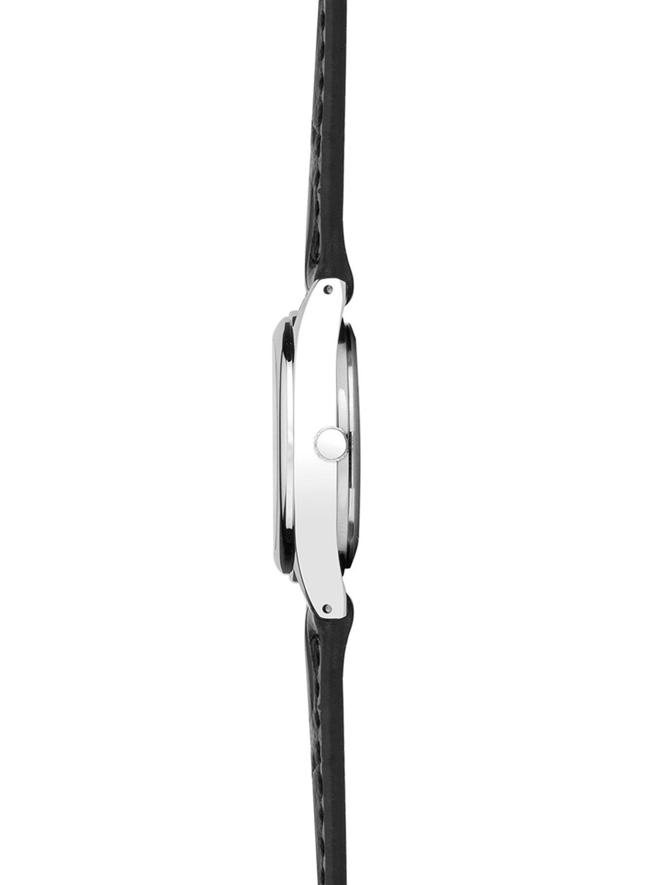 Image 4 of 6 of Sekonda Womens Evans Black Leather Strap with White Dial Analogue Watch