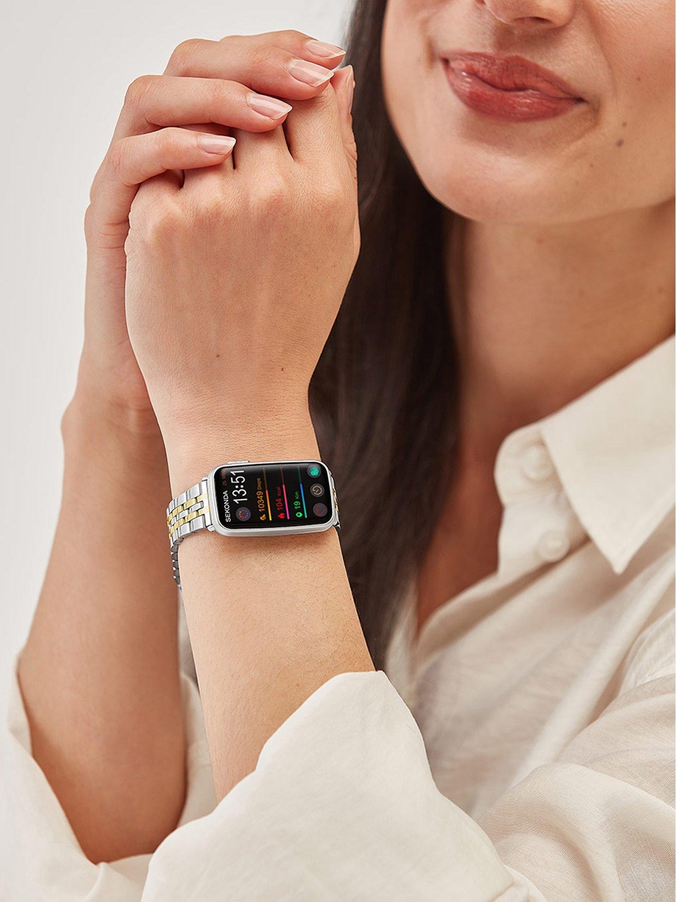  image of sekonda-unisex-track-two-tone-alloy-bracelet-with-lcd-dial-smartwatch