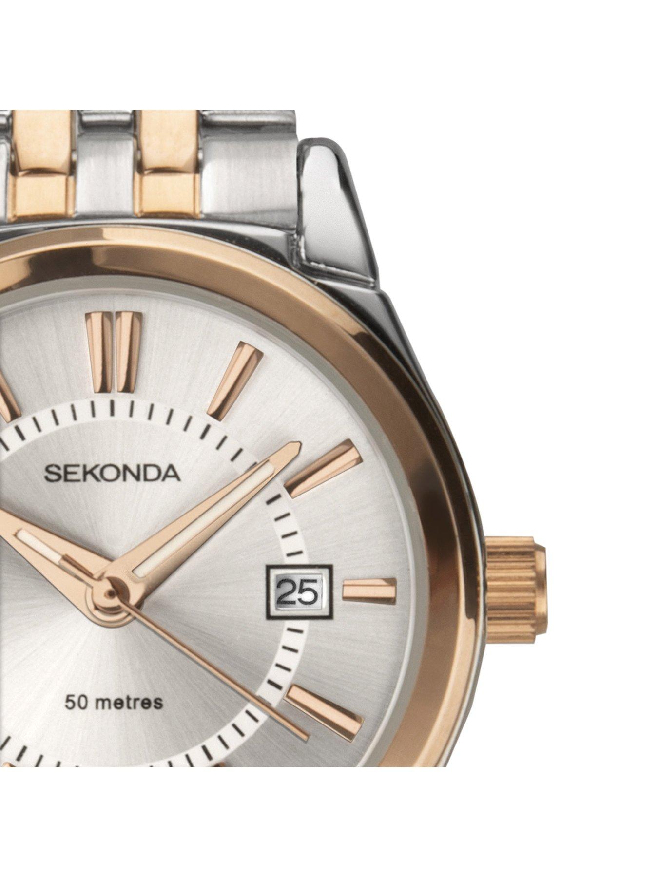 Image 2 of 5 of Sekonda Womens Riley Two Tone Stainless Steel Bracelet with Silver Dial Analogue Watch