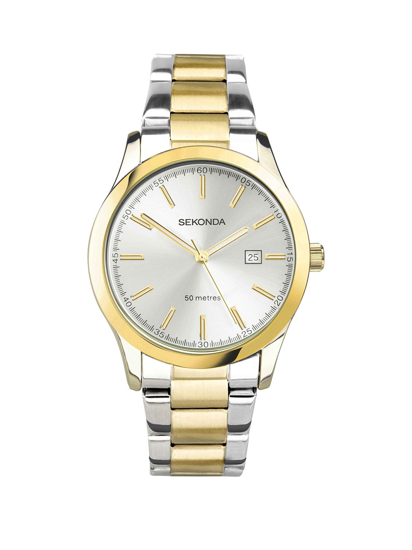 undefined Womens Taylor Two Tone Stainless Steel Bracelet with Silver Dial Analogue Watch