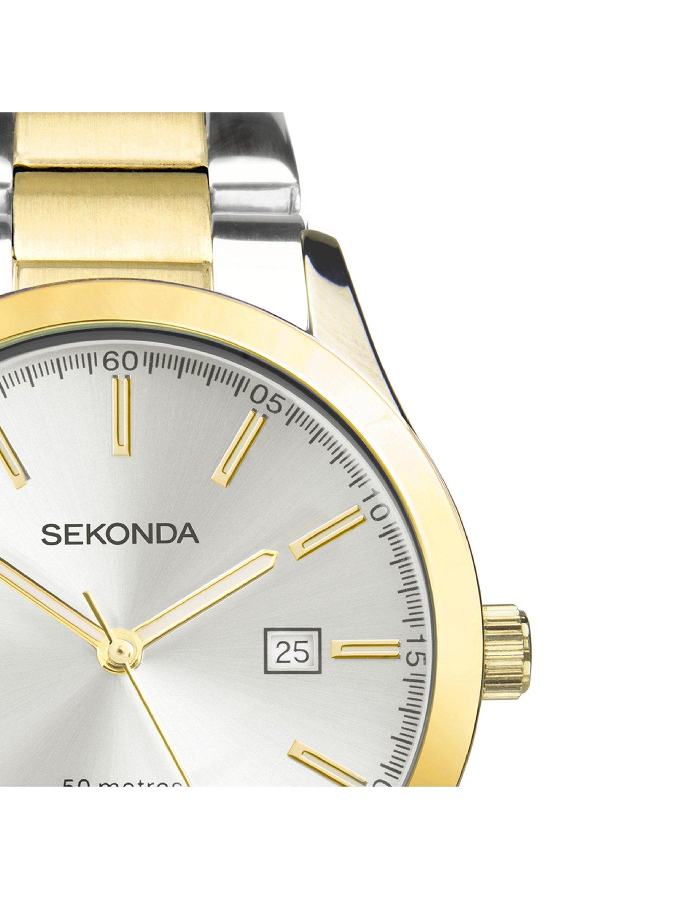 Image 2 of 6 of Sekonda Womens Taylor Two Tone Stainless Steel Bracelet with Silver Dial Analogue Watch