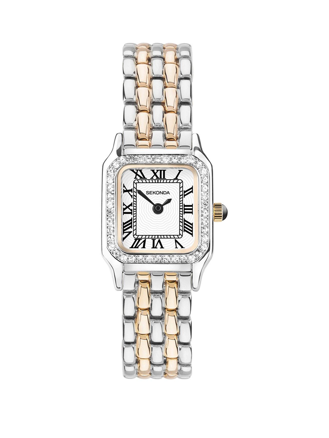 Image 1 of 6 of Sekonda Womens Monica Two Tone Alloy Bracelet with White Dial Analogue Watch