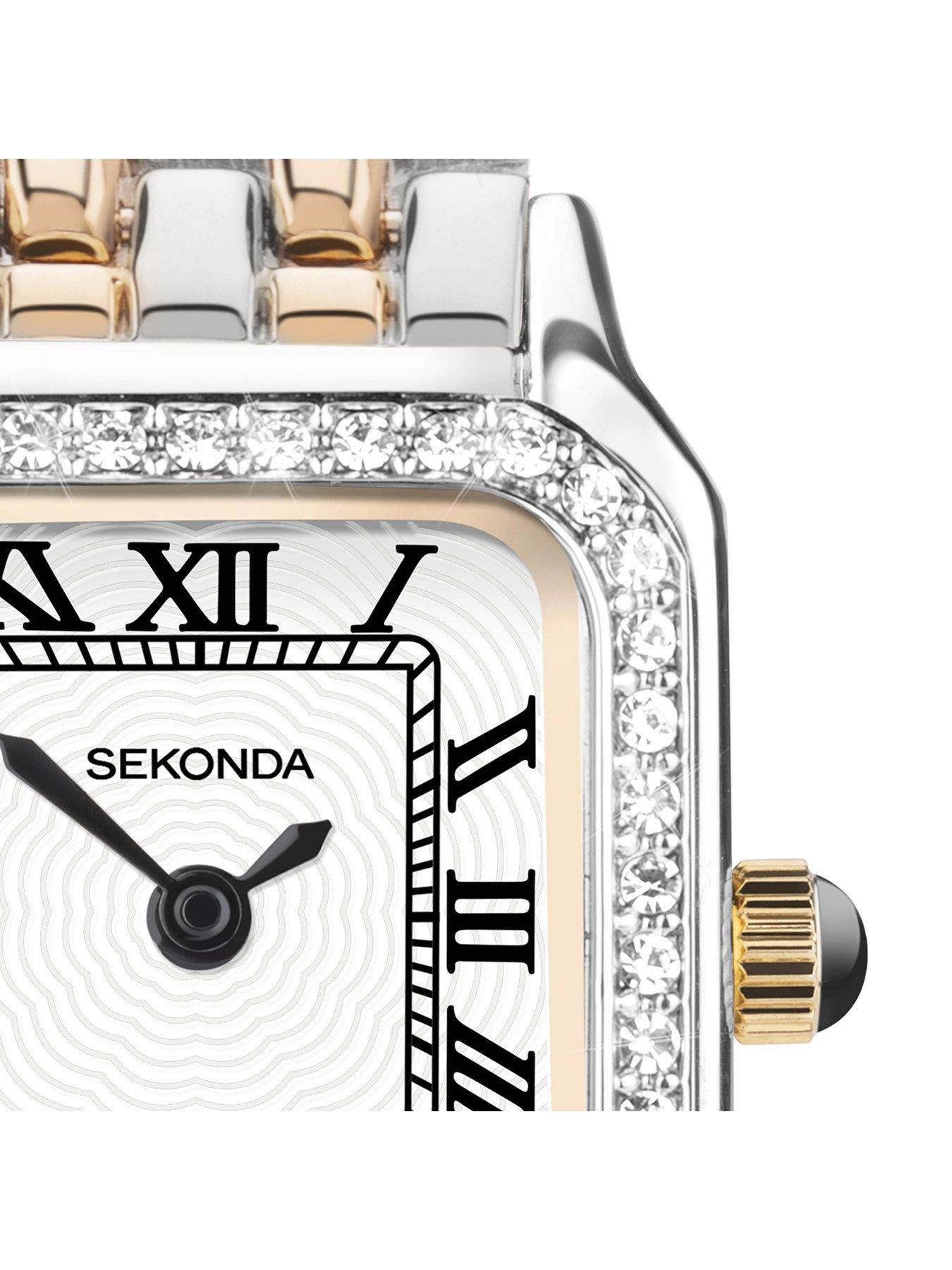 Image 2 of 6 of Sekonda Womens Monica Two Tone Alloy Bracelet with White Dial Analogue Watch