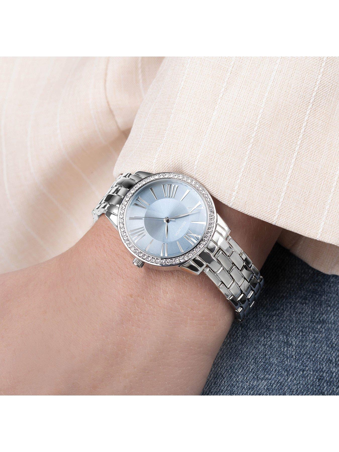 Image 3 of 6 of Sekonda Womens Charlotte Silver Alloy Bracelet with Light Blue Dial Analogue Watch