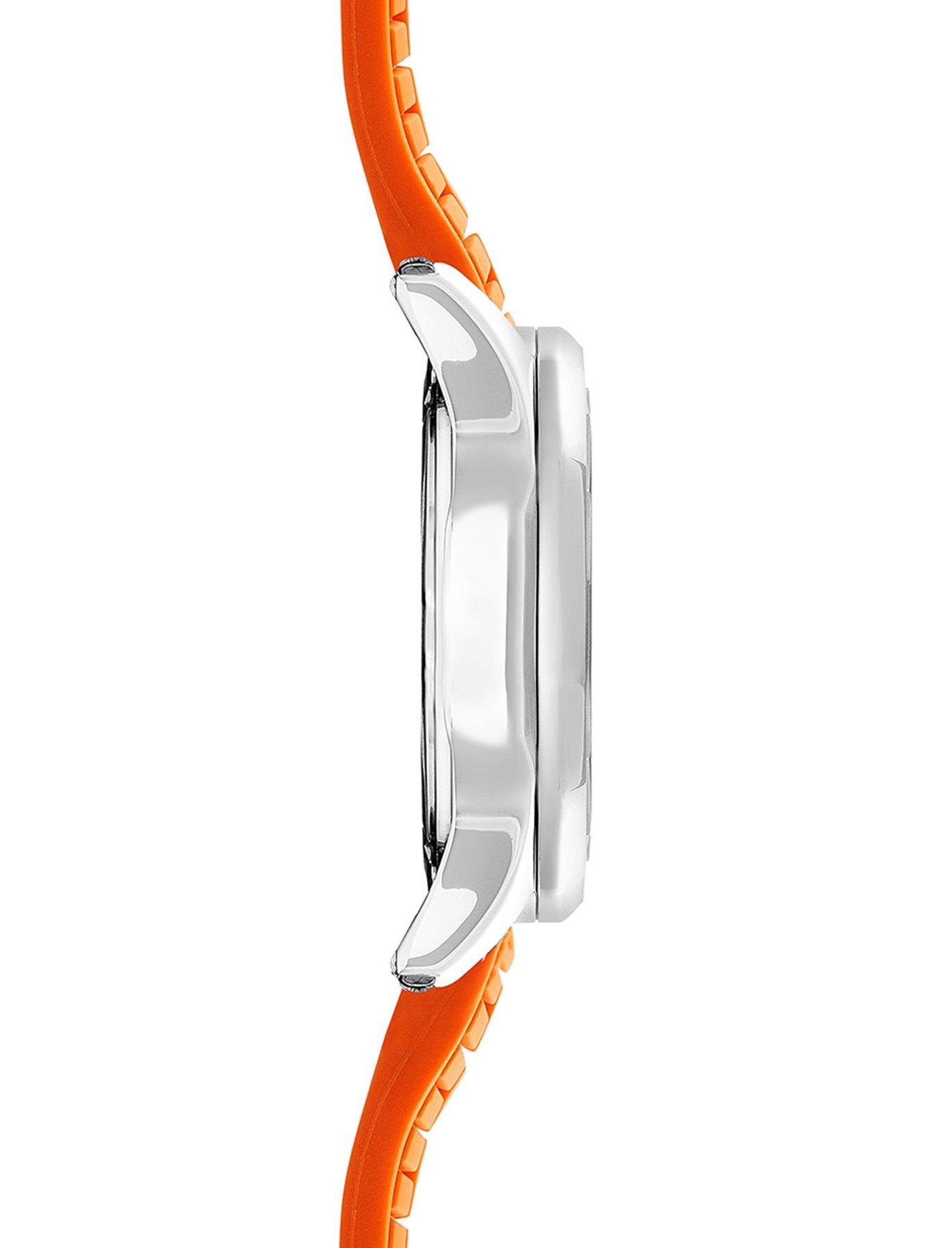 Image 5 of 6 of Sekonda Mens Octaire Orange Silicone Strap with Black Dial Chronograph Watch