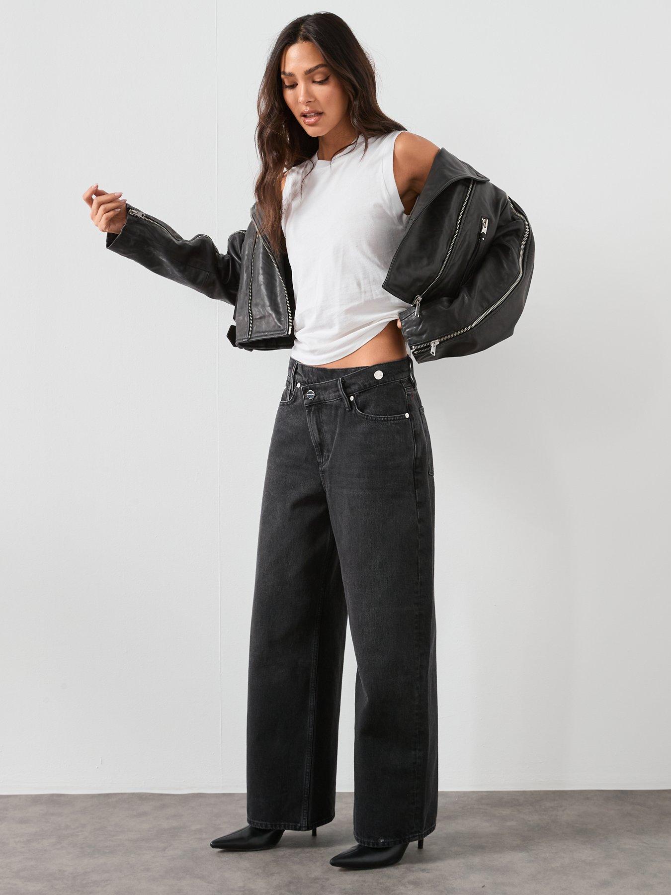 Image 3 of 6 of AllSaints Masone Biker Jacket - Black