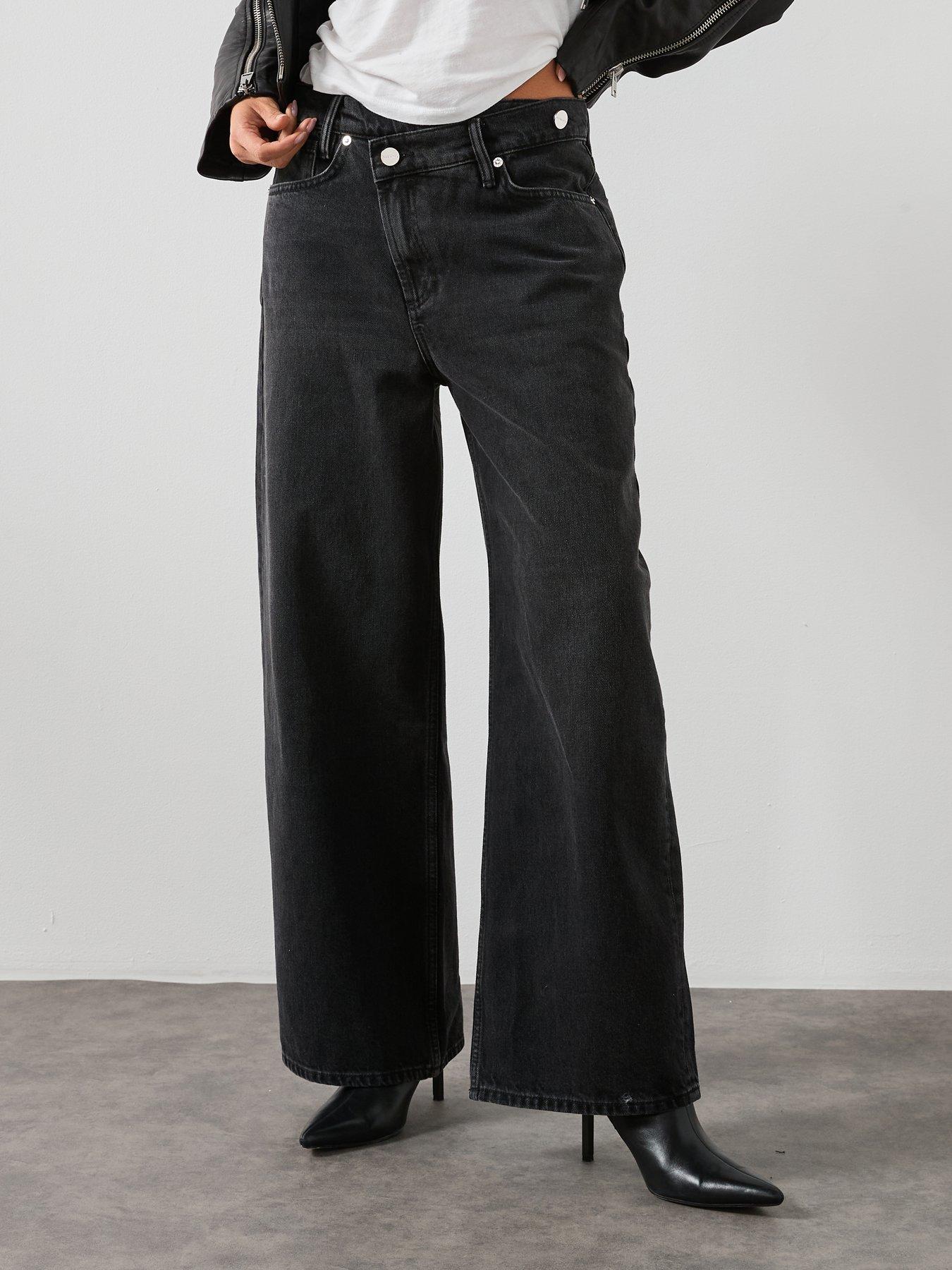 AllSaints Aki Crossover Jeans Washed - Black