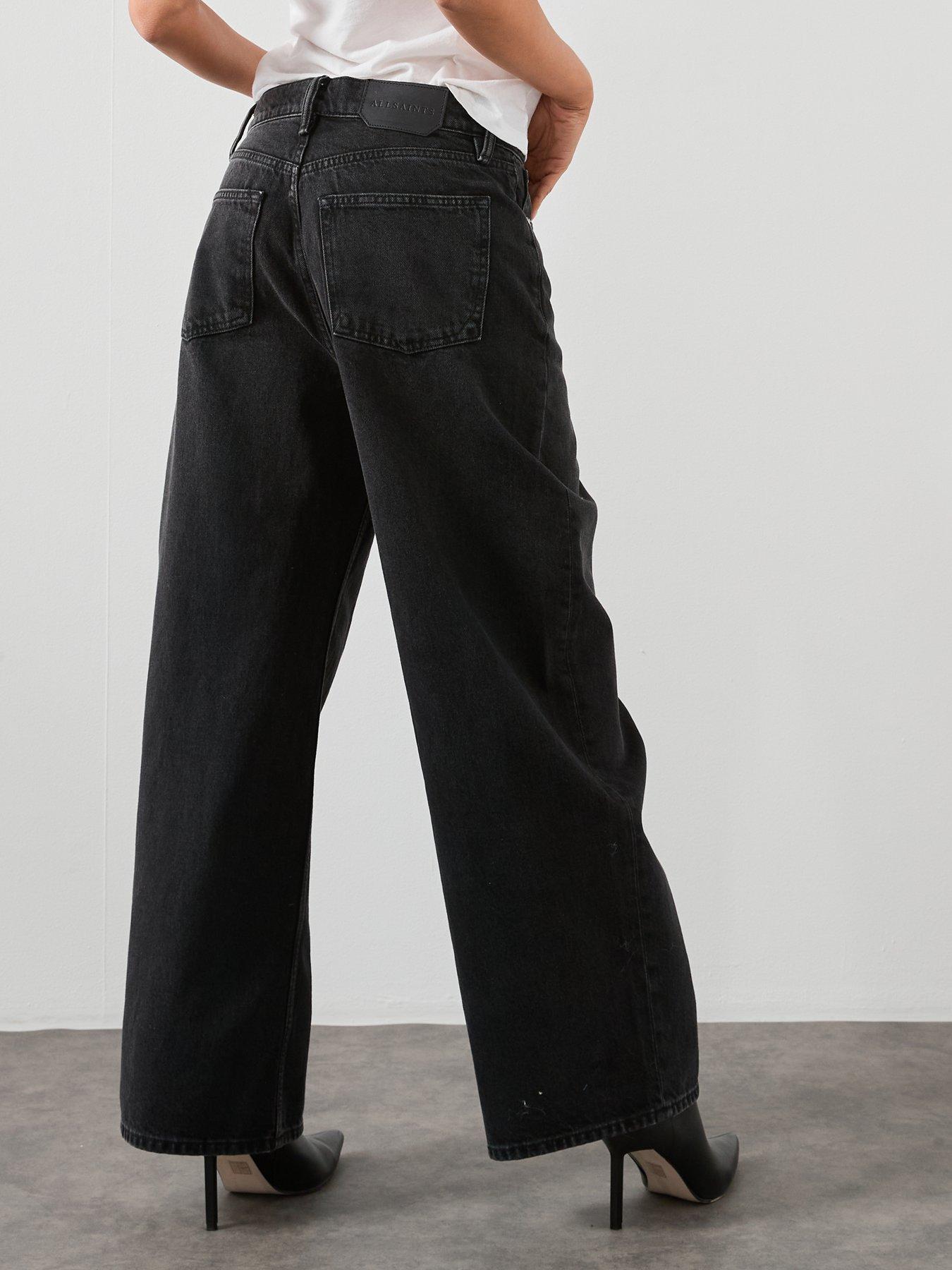 Image 2 of 4 of AllSaints Aki Crossover Jeans Washed - Black
