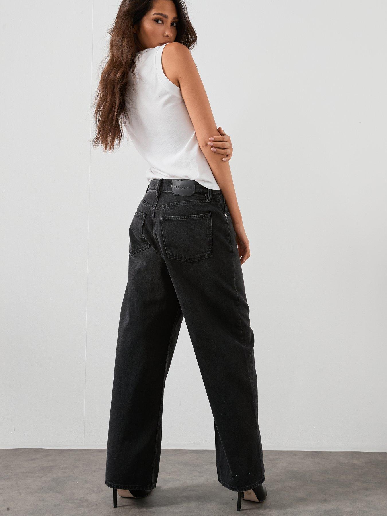 Image 4 of 4 of AllSaints Aki Crossover Jeans Washed - Black