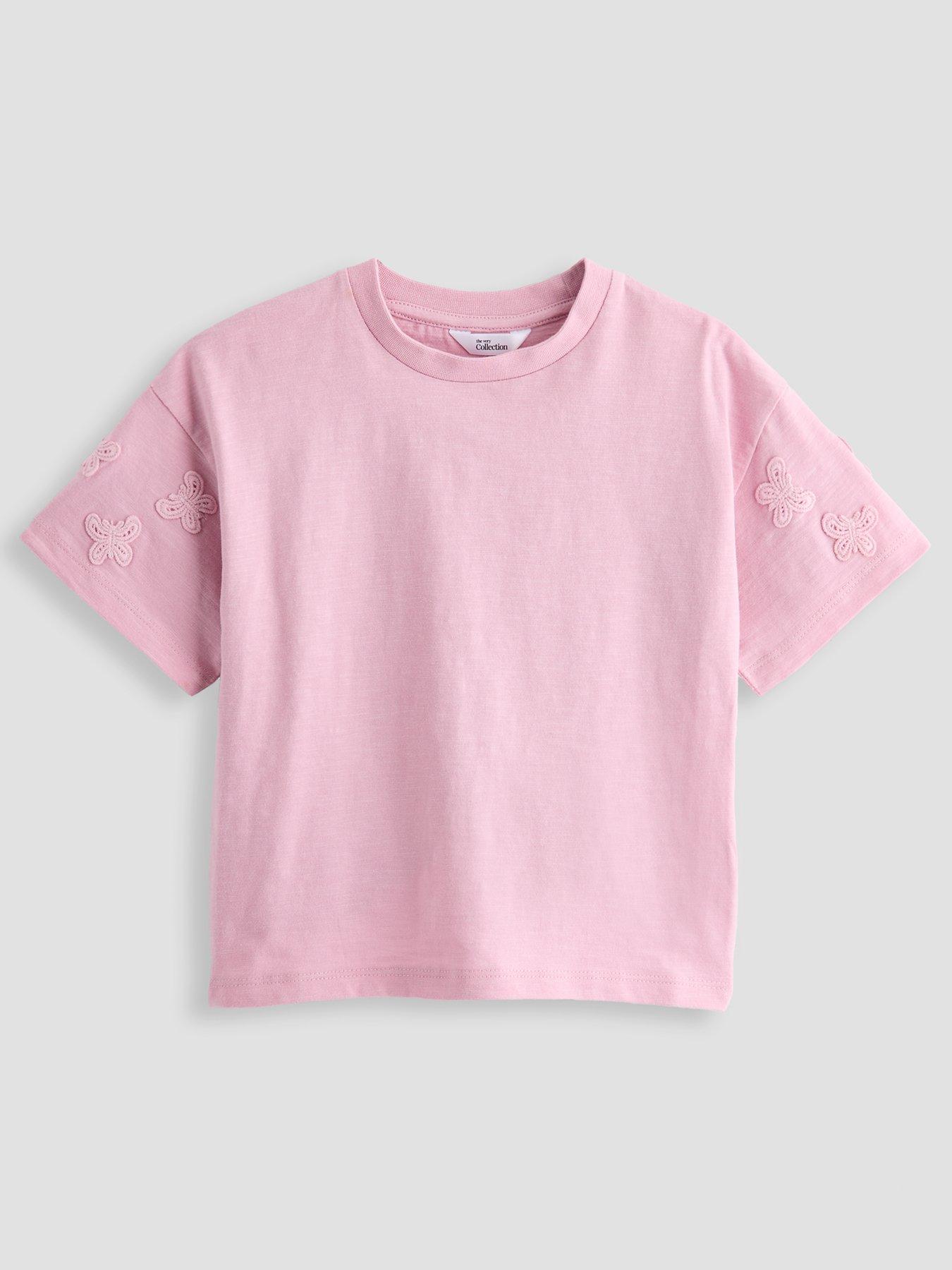 Image 2 of 4 of The Very Collection Girl 3 Pack Applique Detail T-shirt - Multi