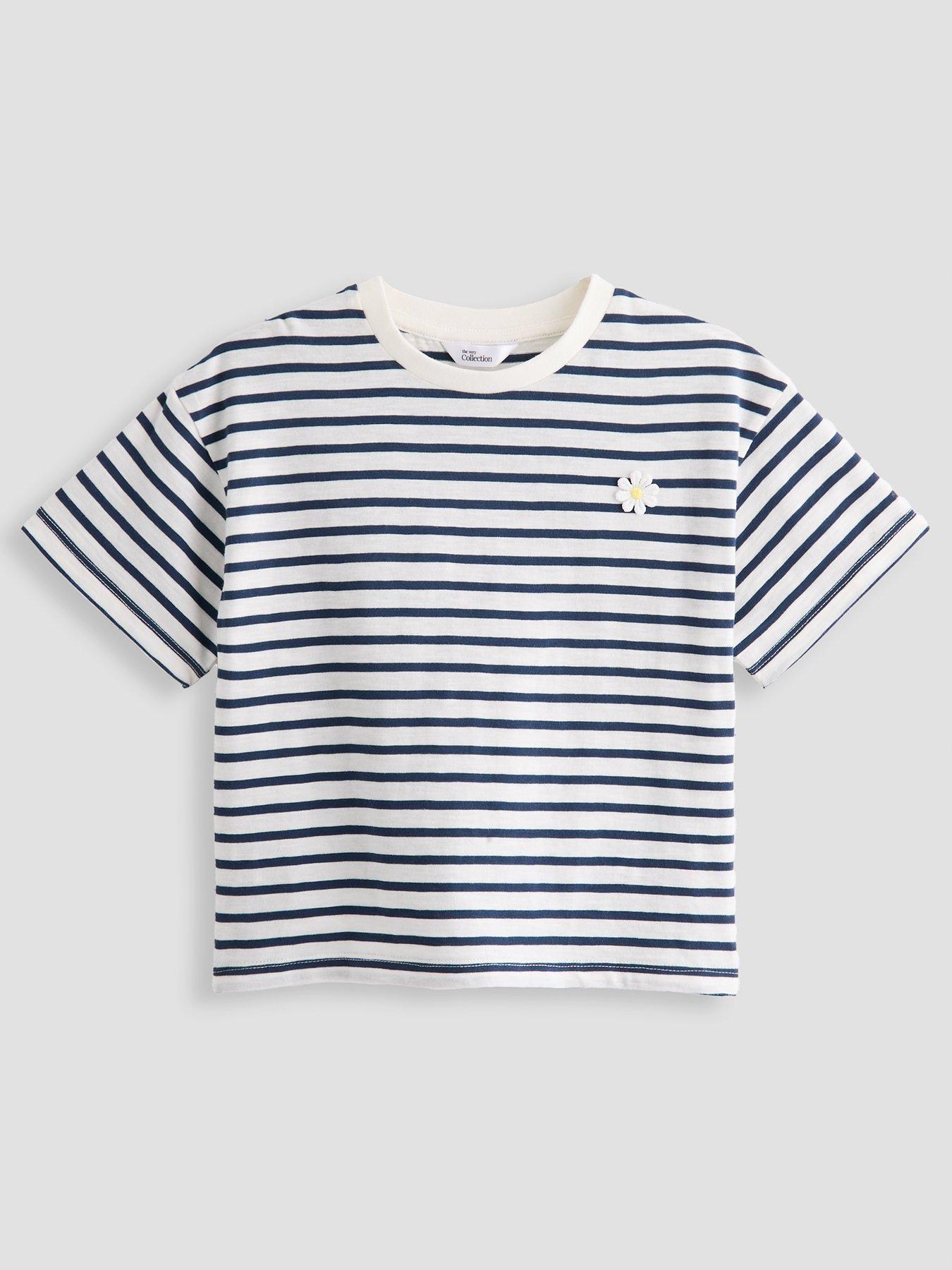 Image 3 of 4 of The Very Collection Girl 3 Pack Applique Detail T-shirt - Multi