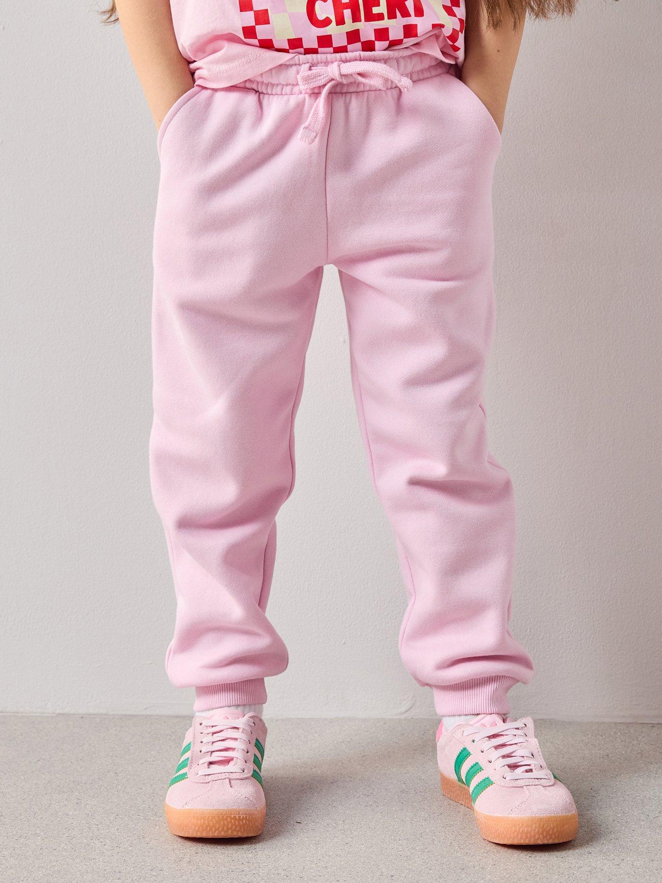 The Very Collection Girls Cotton Rich Joggers - Pink
