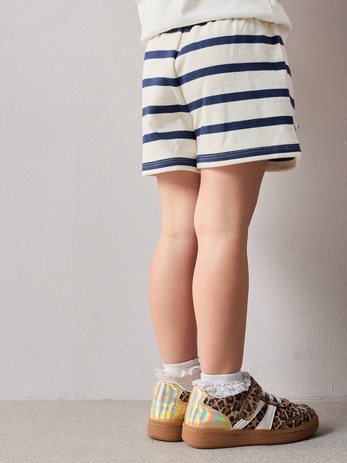 Image 2 of 7 of The Very Collection Girls Cotton Rich Stripe Sweat Short Co-ord - Print