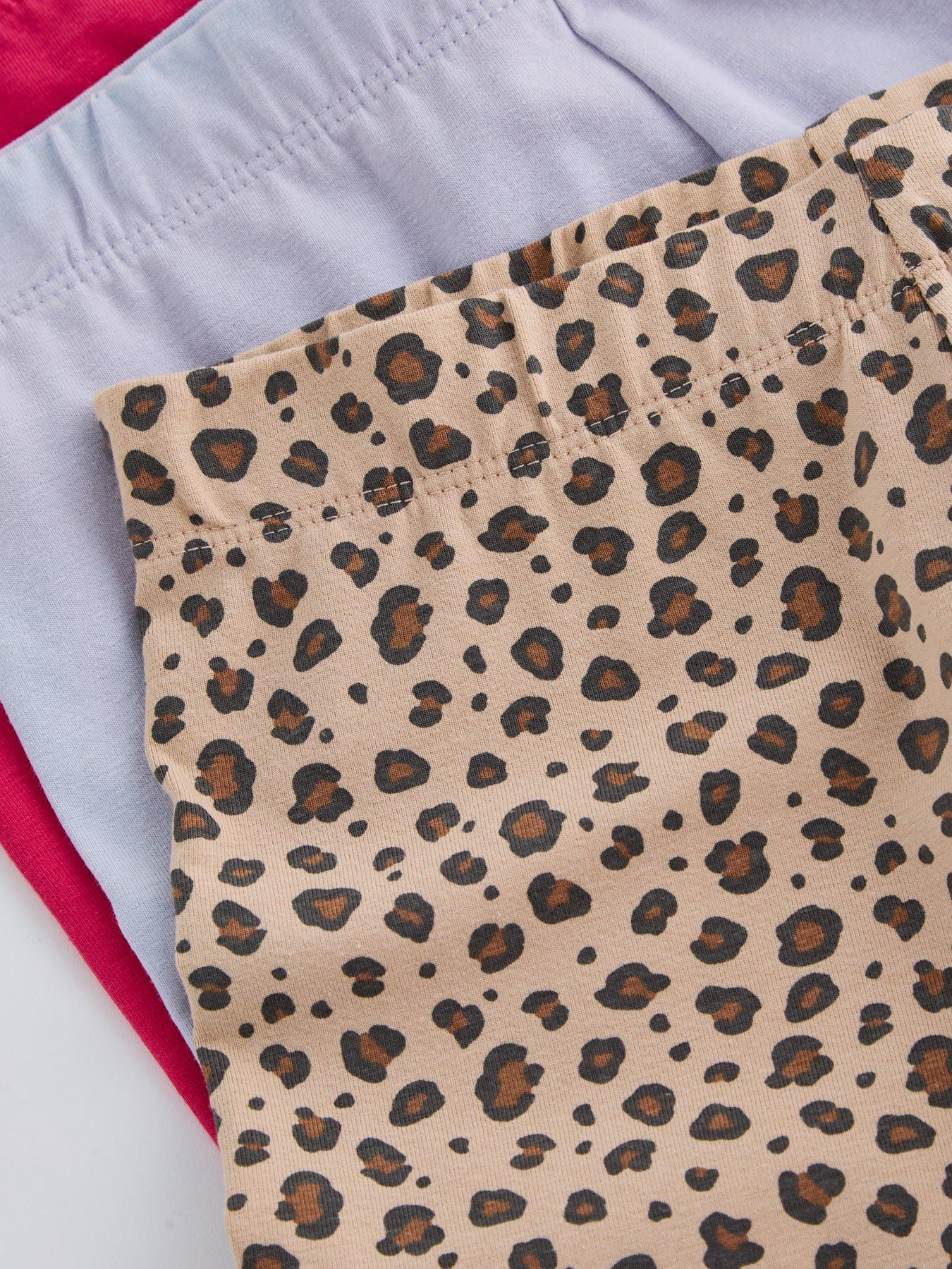 Image 5 of 5 of The Very Collection Girls 3 Pack Plain And Print Cycling Shorts - Multi