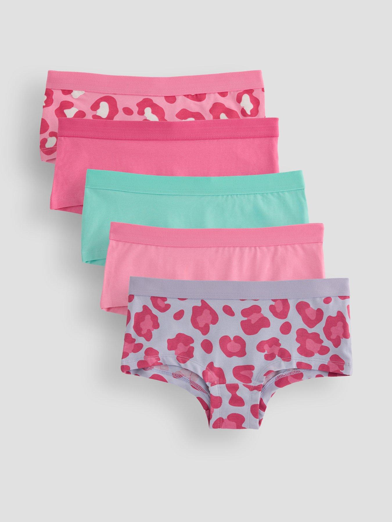 The Very Collection Girls Leopard Print Brief 5Pk - Multi