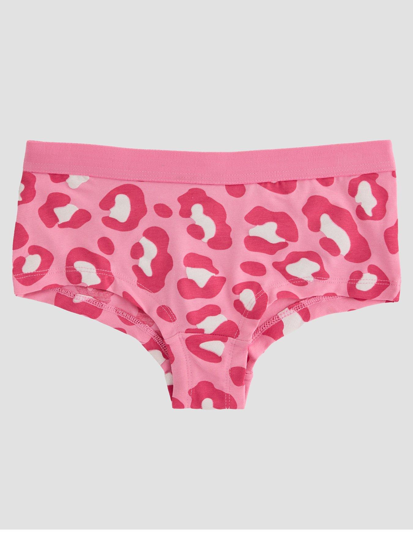 Image 2 of 4 of The Very Collection Girls Leopard Print Brief 5Pk - Multi