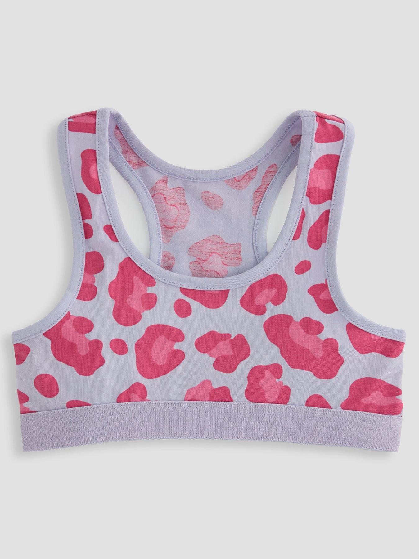 Image 2 of 4 of The Very Collection Girls Leopard Print Bra 3Pk - Multi