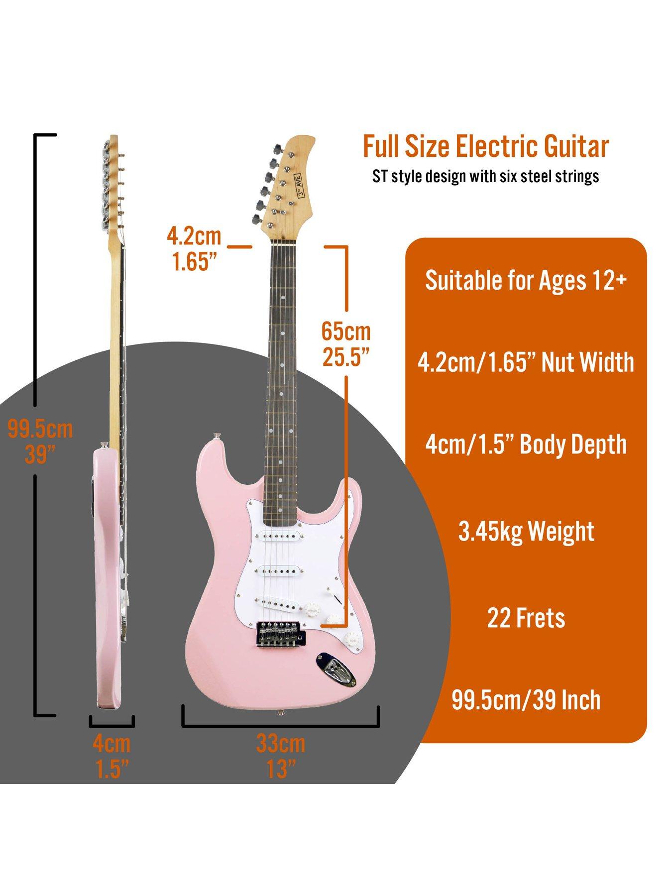 Image 2 of 6 of 3rd Avenue Full Size 4/4 Electric Guitar Pack with Amp - Pastel Pink