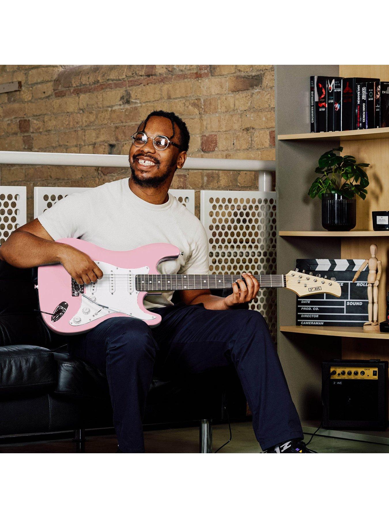 Image 5 of 6 of 3rd Avenue Full Size 4/4 Electric Guitar Pack with Amp - Pastel Pink